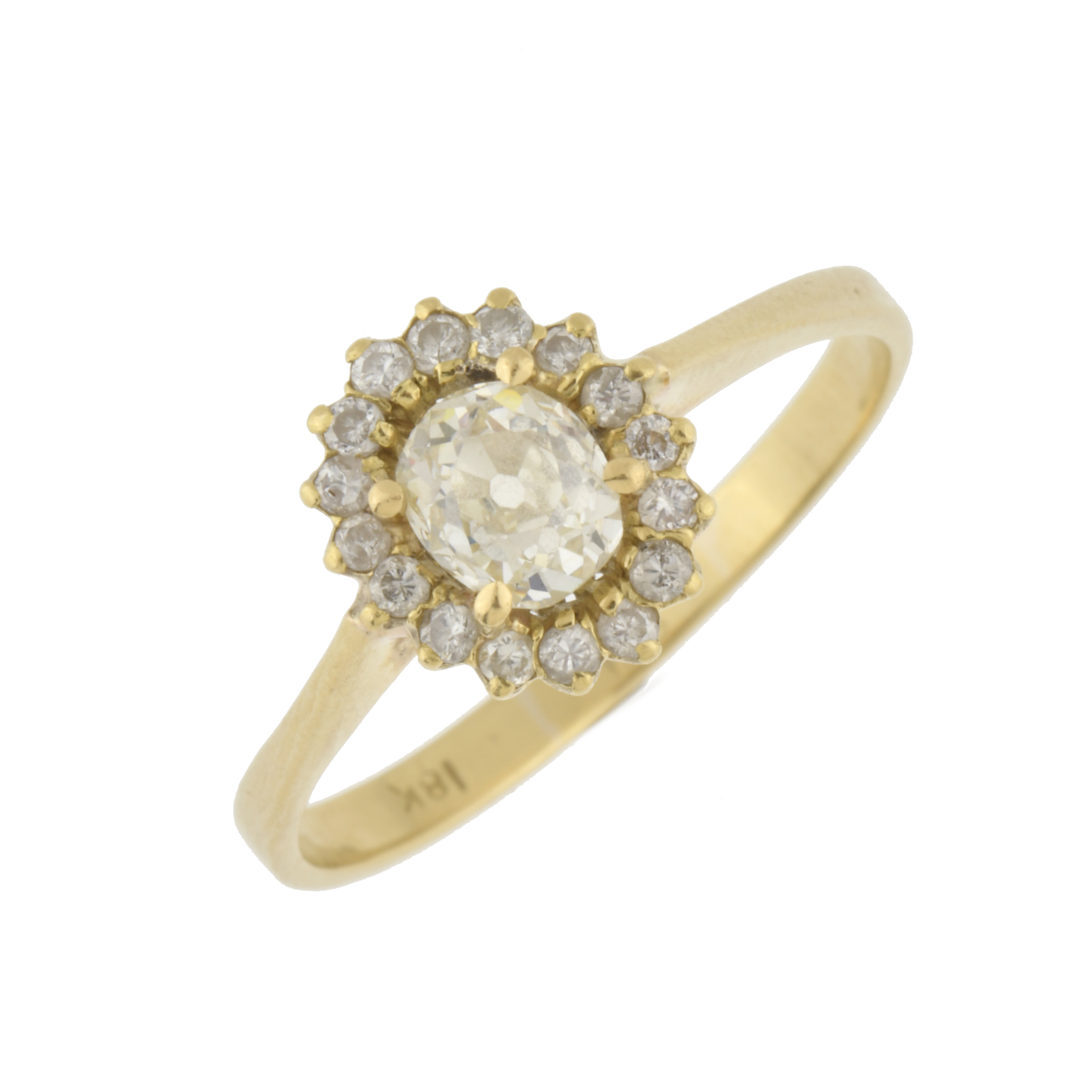 Diamonds rosette ring.