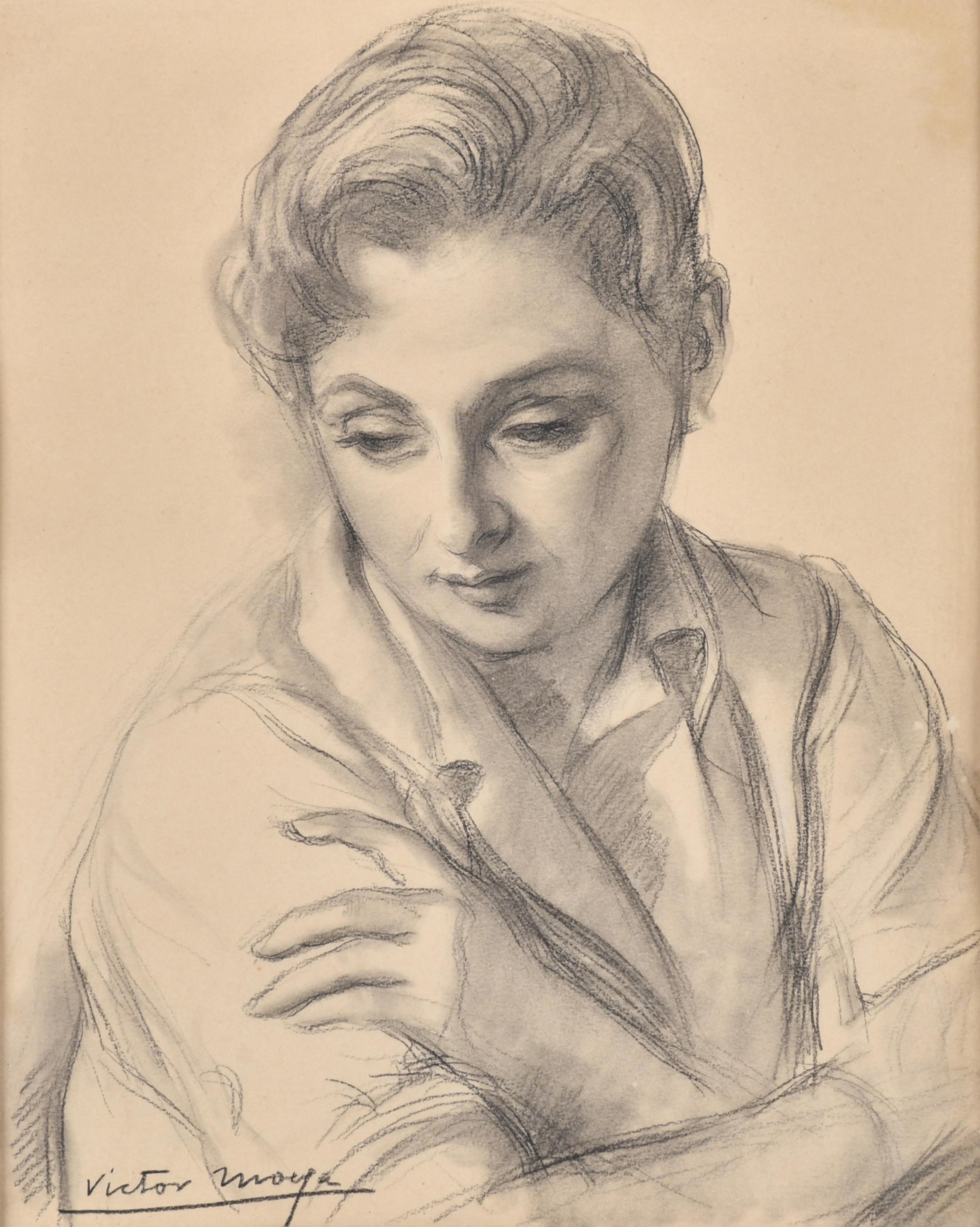 VICTOR MOYA CALVO (1889-1972).  &#39;Woman&#39;s portrait&#39;.