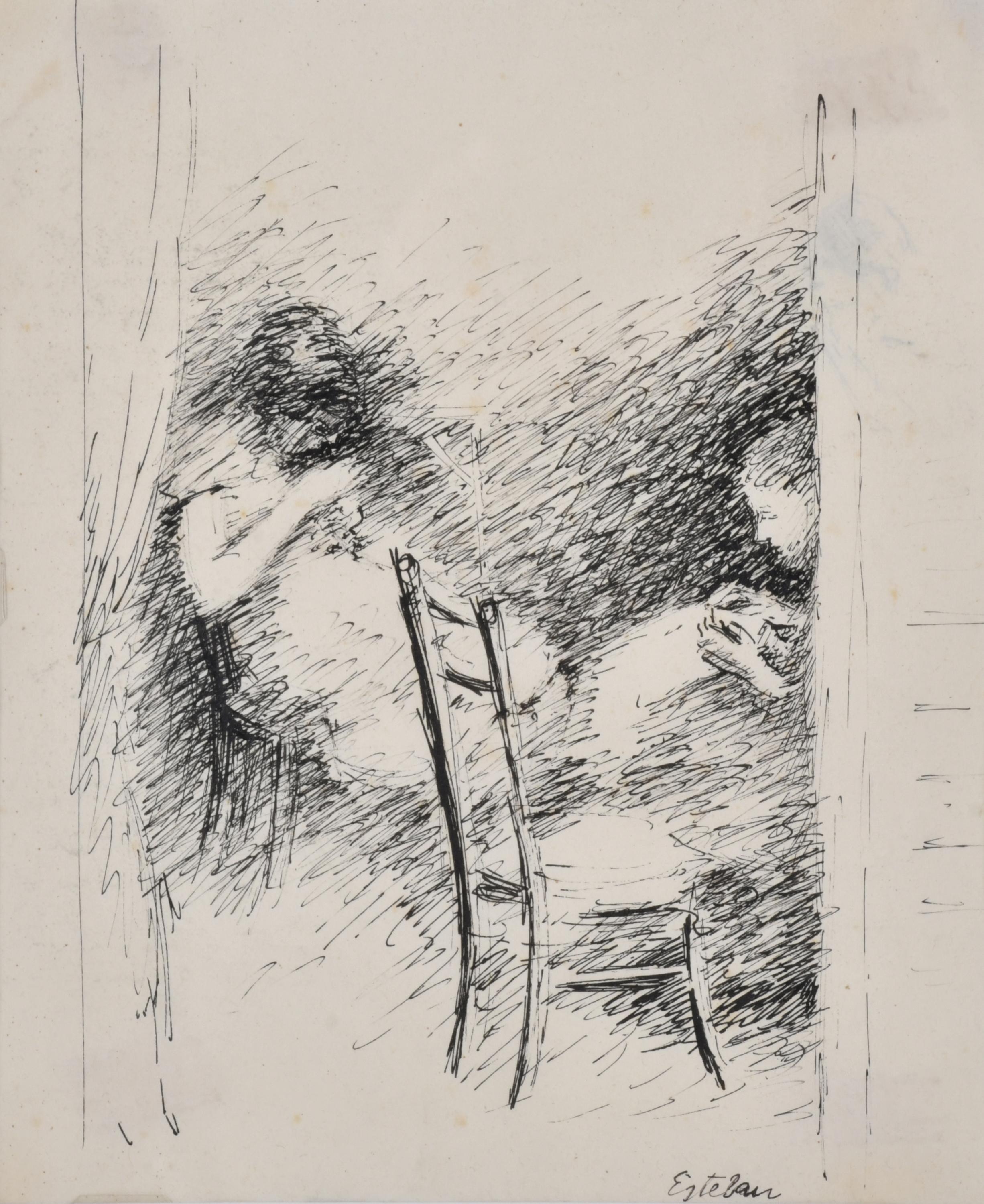 ESTEBAN VICENTE (1903-2001).  ‘Girls sewing&#39;, circa 1933-34.