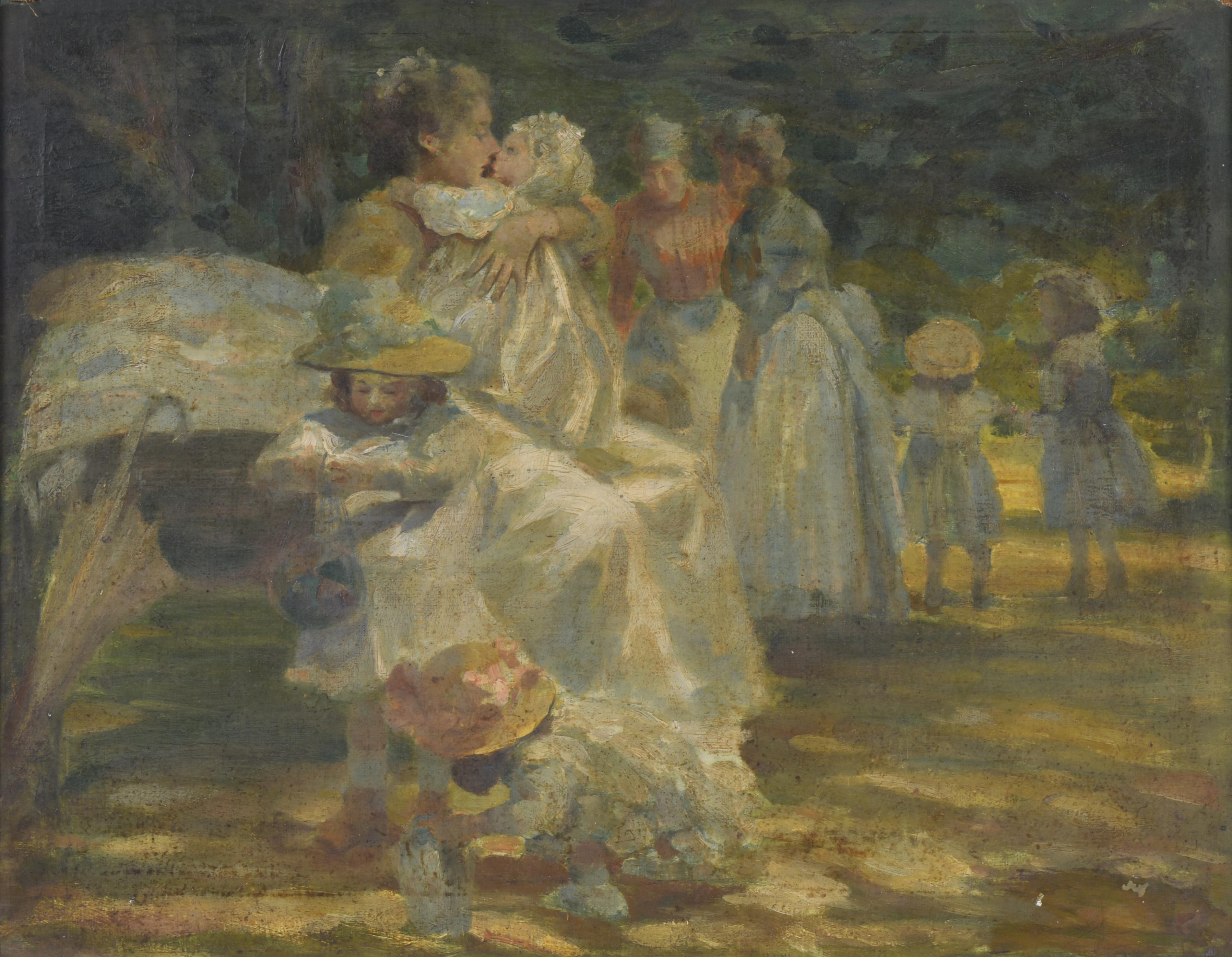 EARLY 20TH CENTURY CATALAN SCHOOL. &#39;Family scene&#39;.