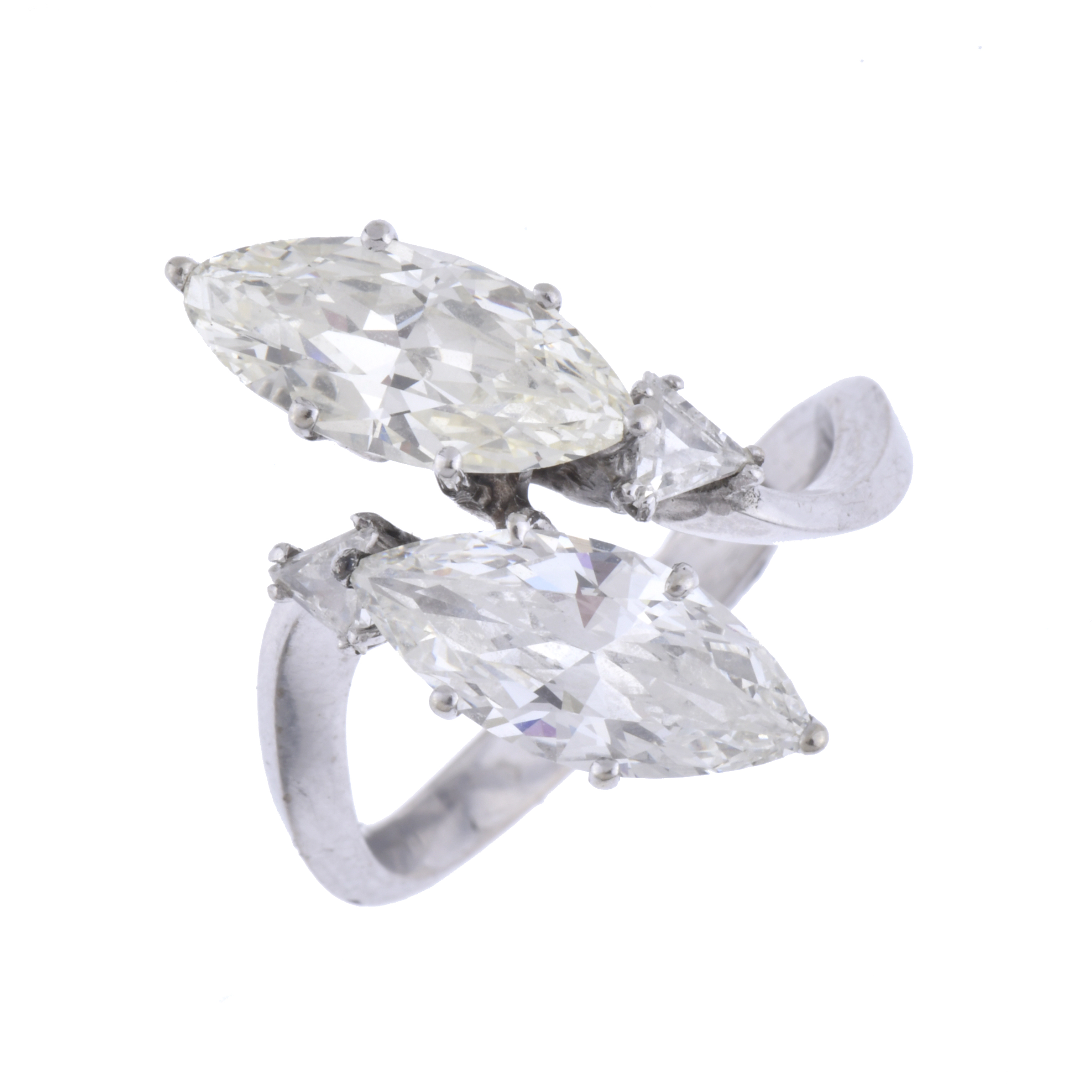 Marquise cut diamonds ring.