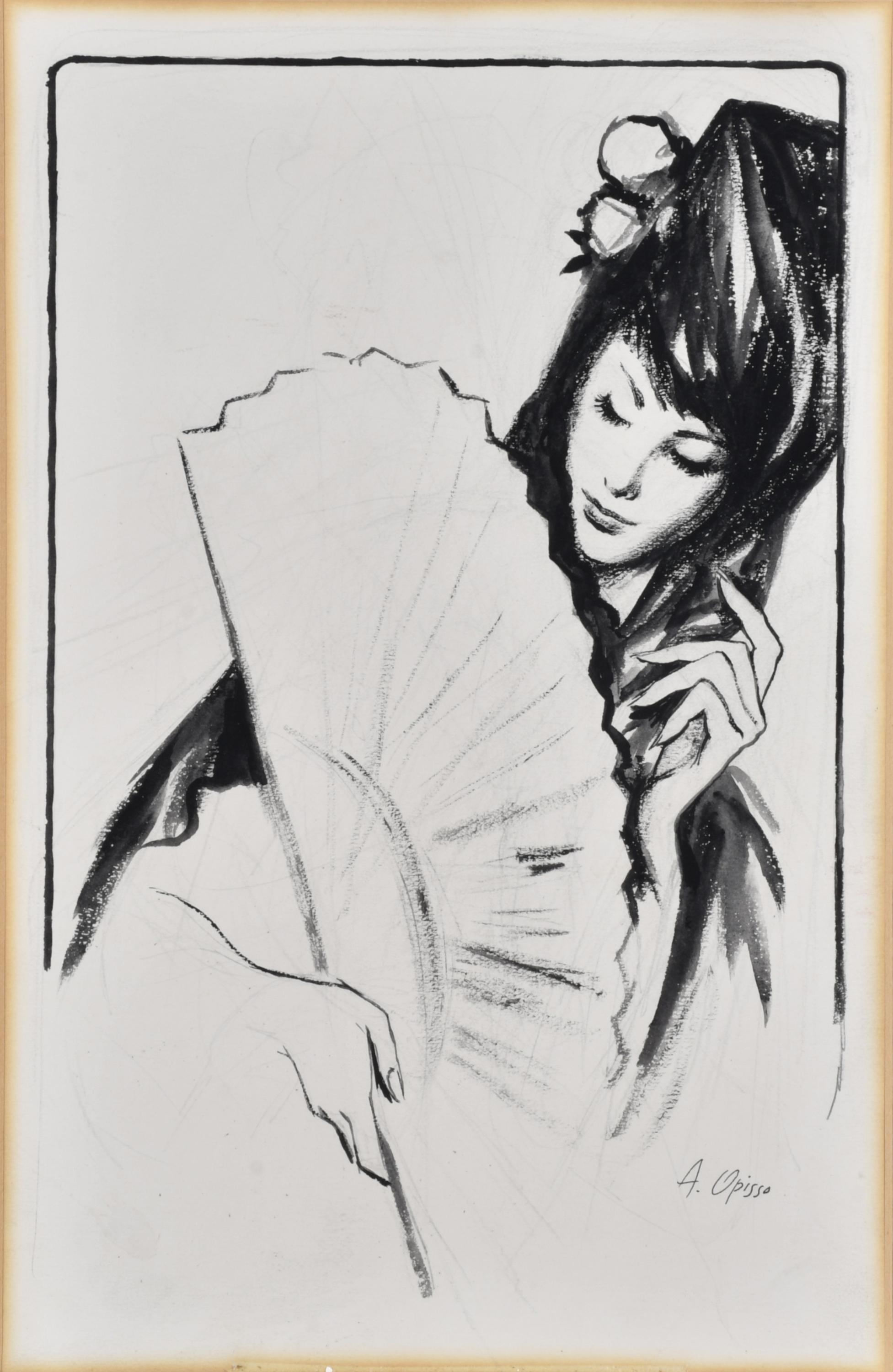 ALFRED OPISSO CARDONA (1907-1980). &#39;Girl with a shawl and a