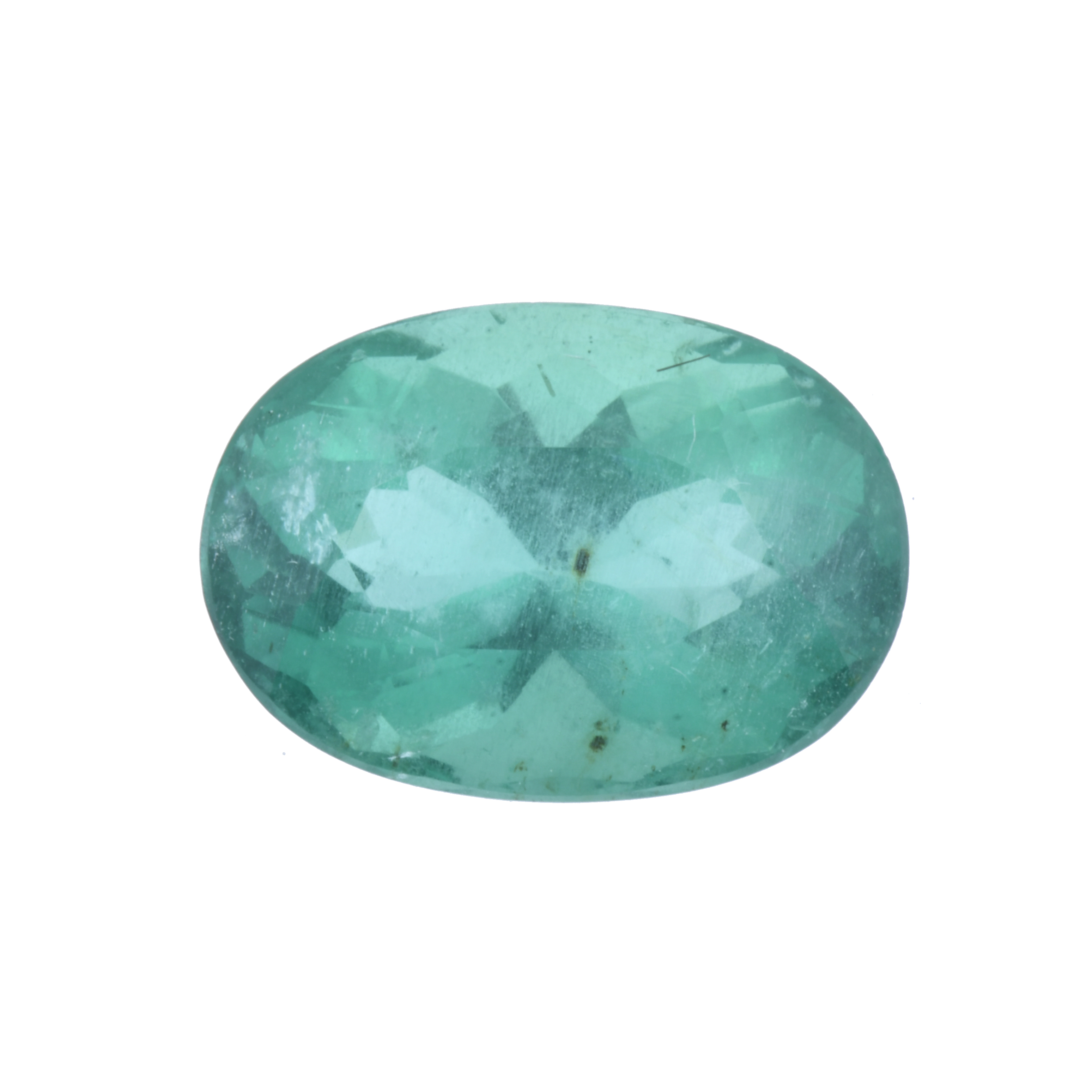 Unmounted oval cut emerald of 3 ct.