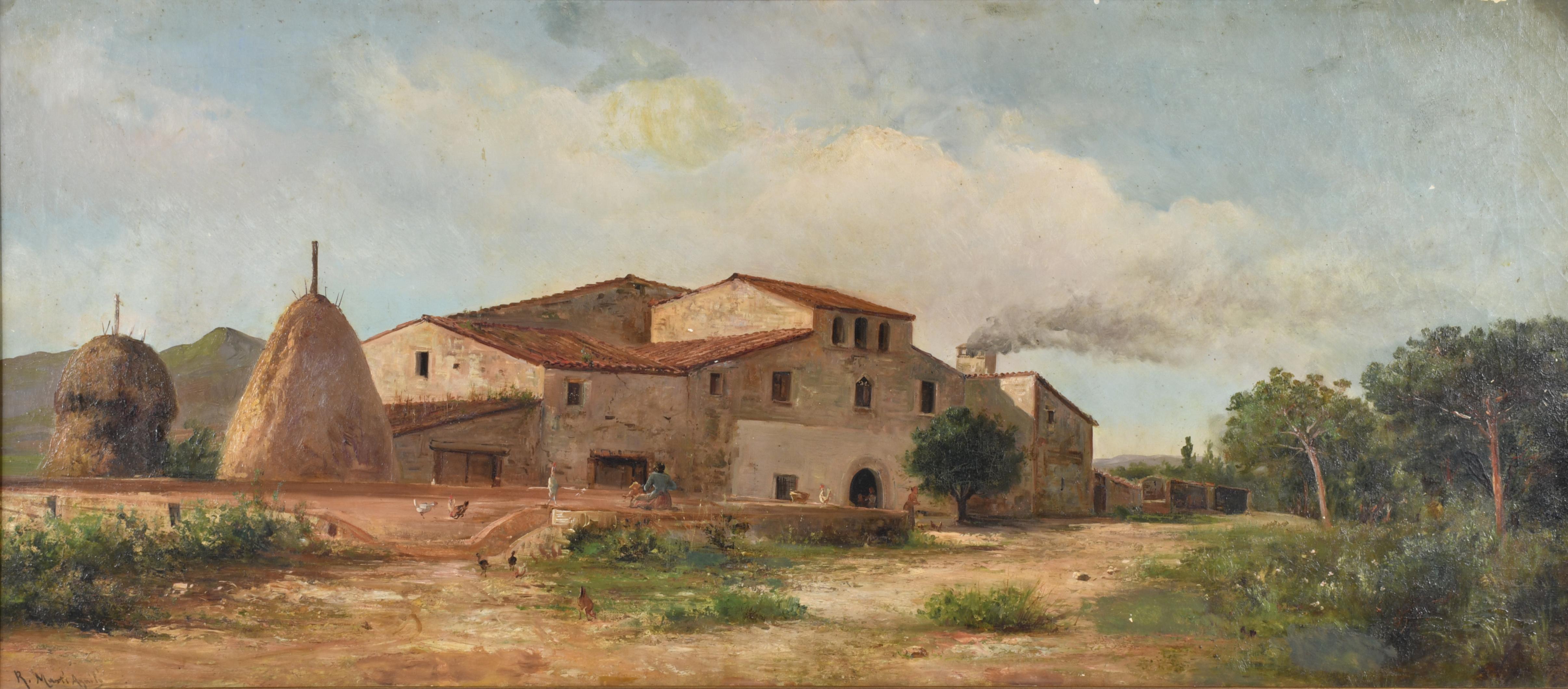 RICARD MARTI AGUILO (1868-1936) ‘Farmhouse’.