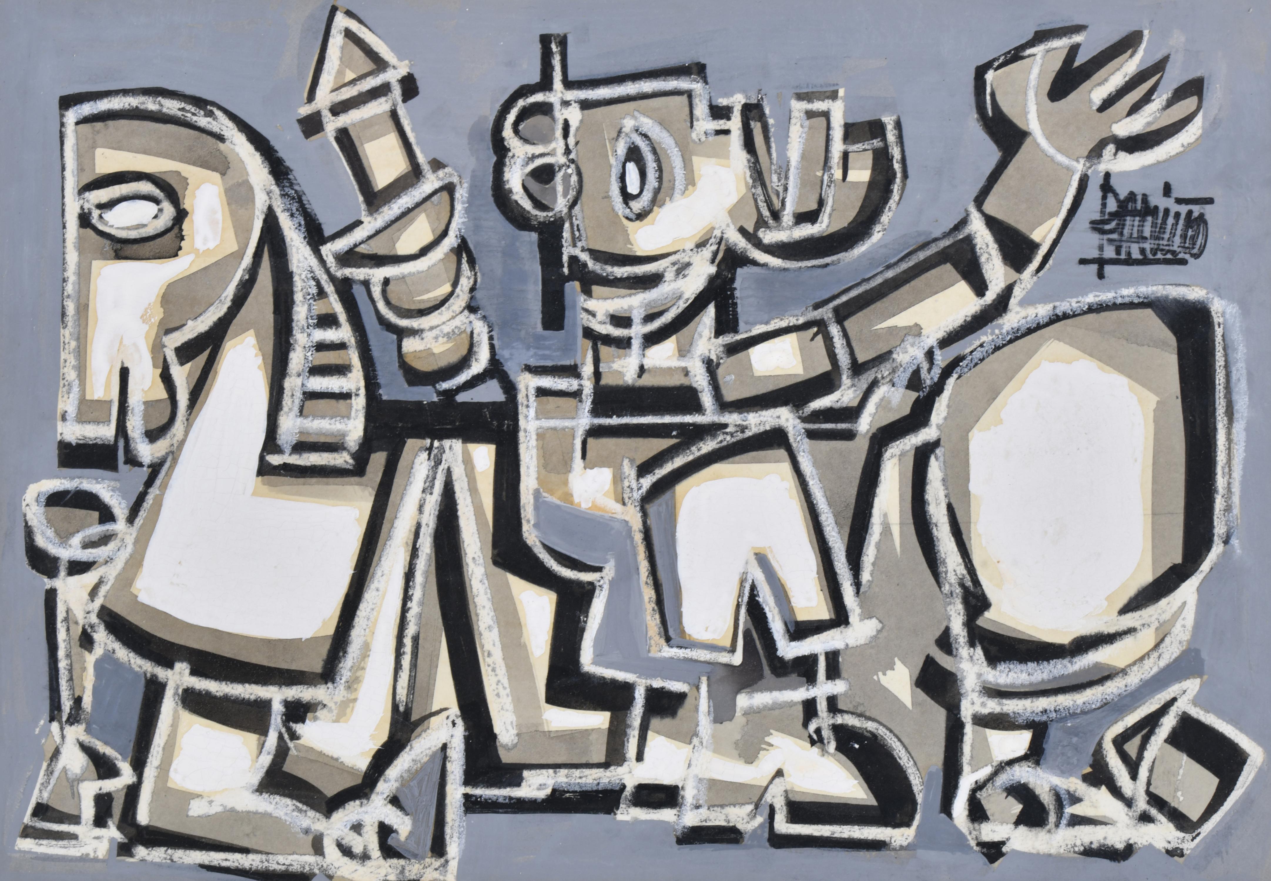 ANTÓN PATIÑO (1957).  &#39;Figure and horse&#39;.