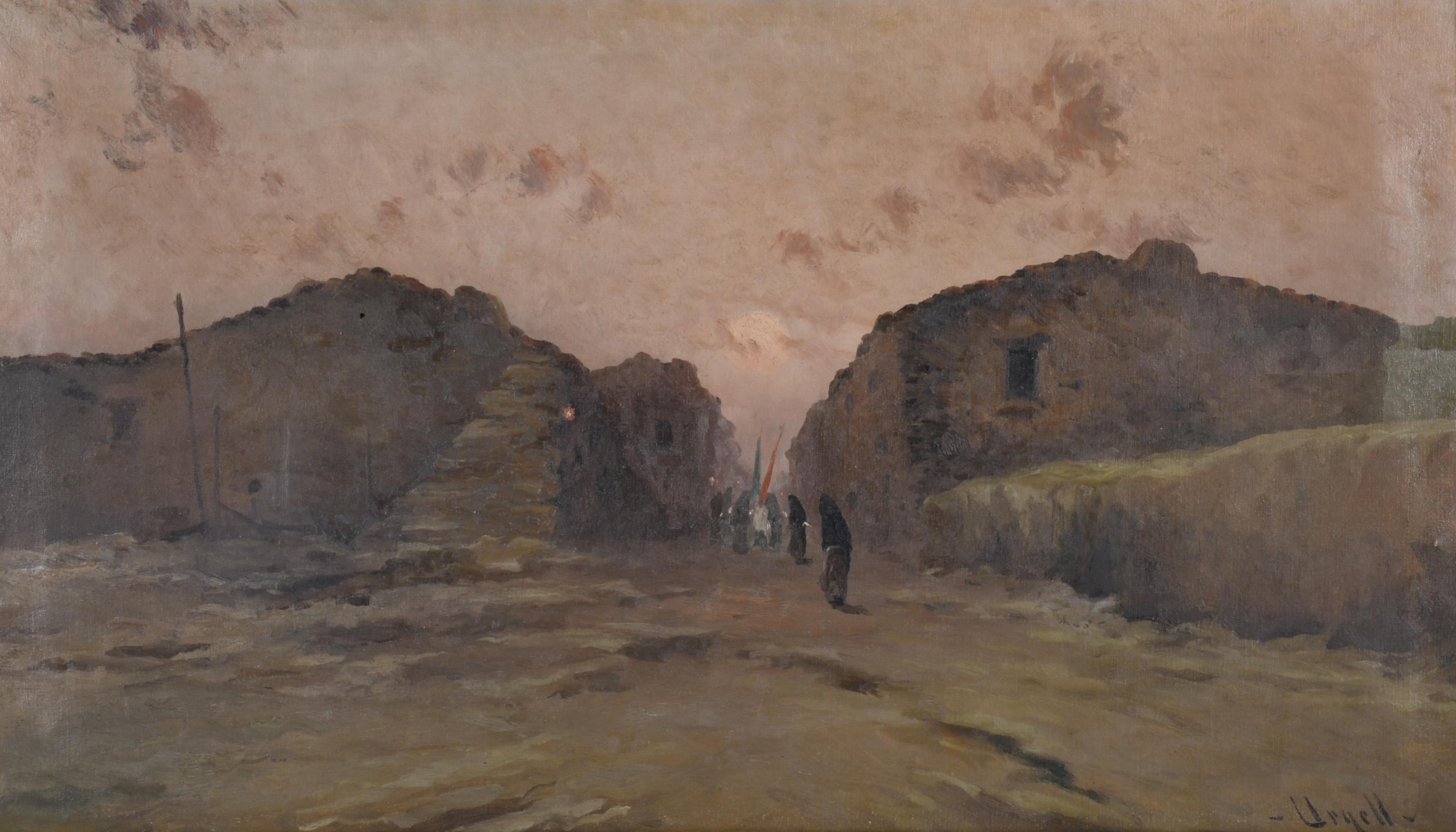 MODEST URGELL I INGLADA (1839-1919). ‘Landscape with a proc