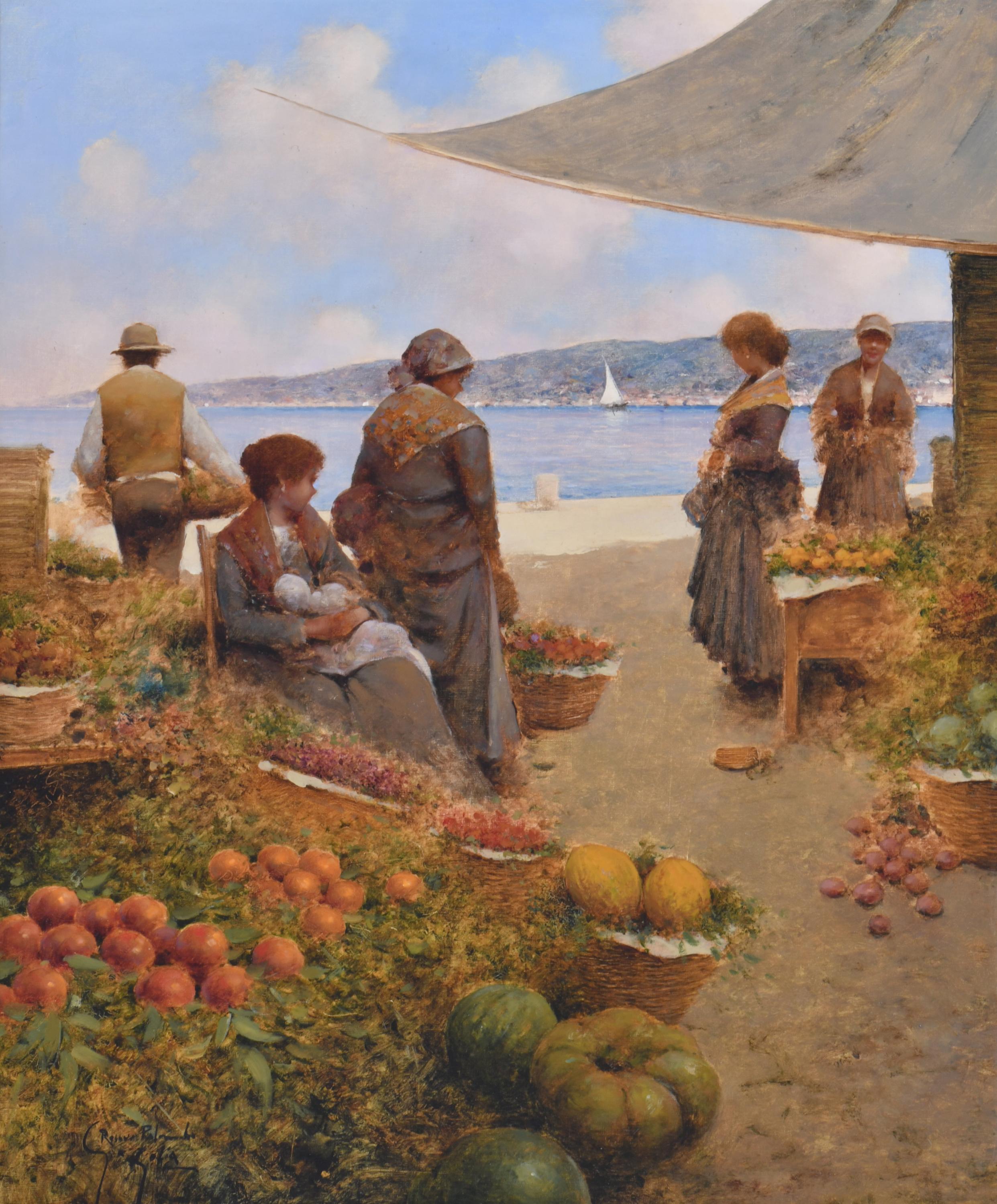 ROSARIO PALUMBO, GOLIA (1959).   &#39;Market on the beach&#39;.