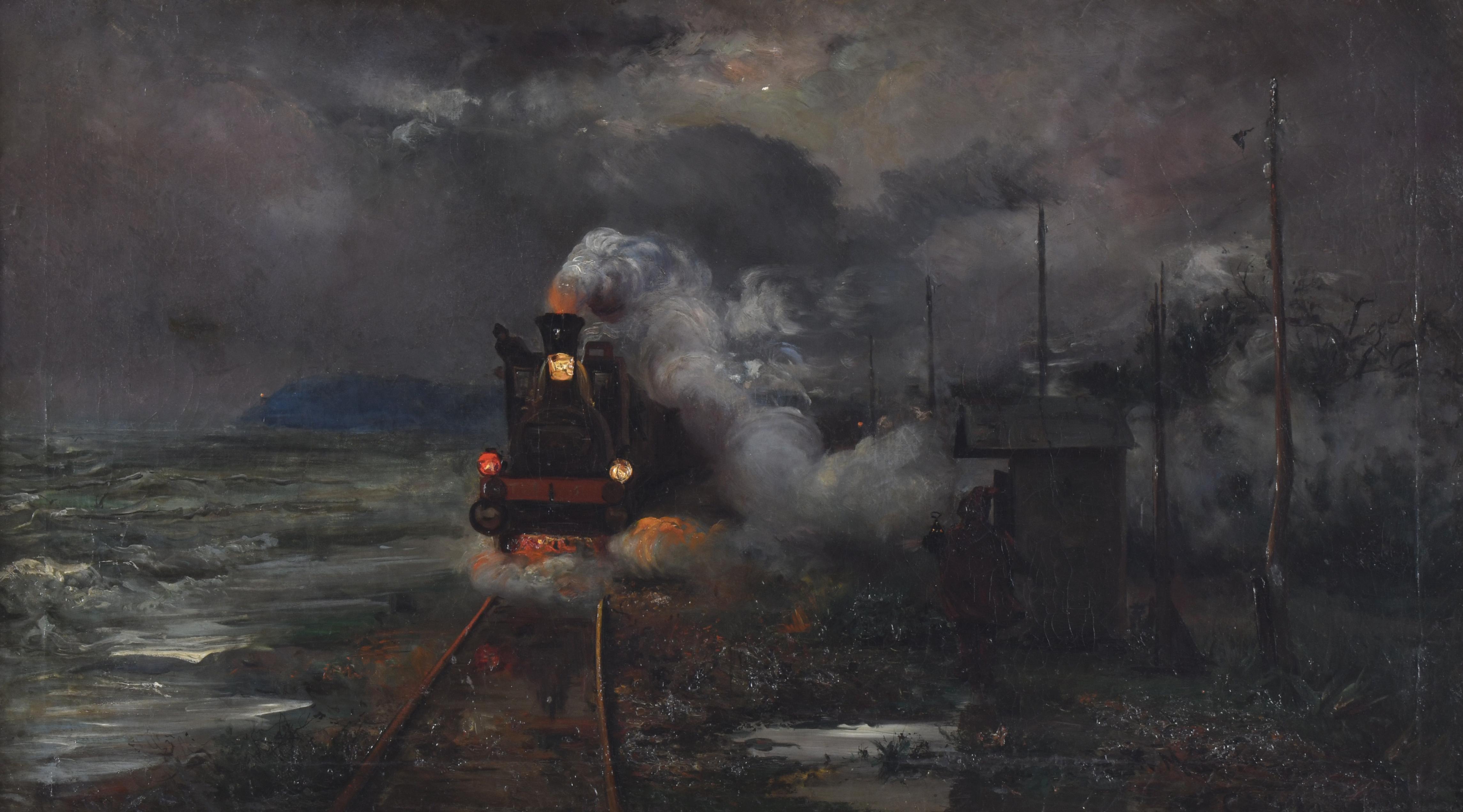 RICARD MARTI AGUILO (1868-1936) &#39;Calella train&#39;.