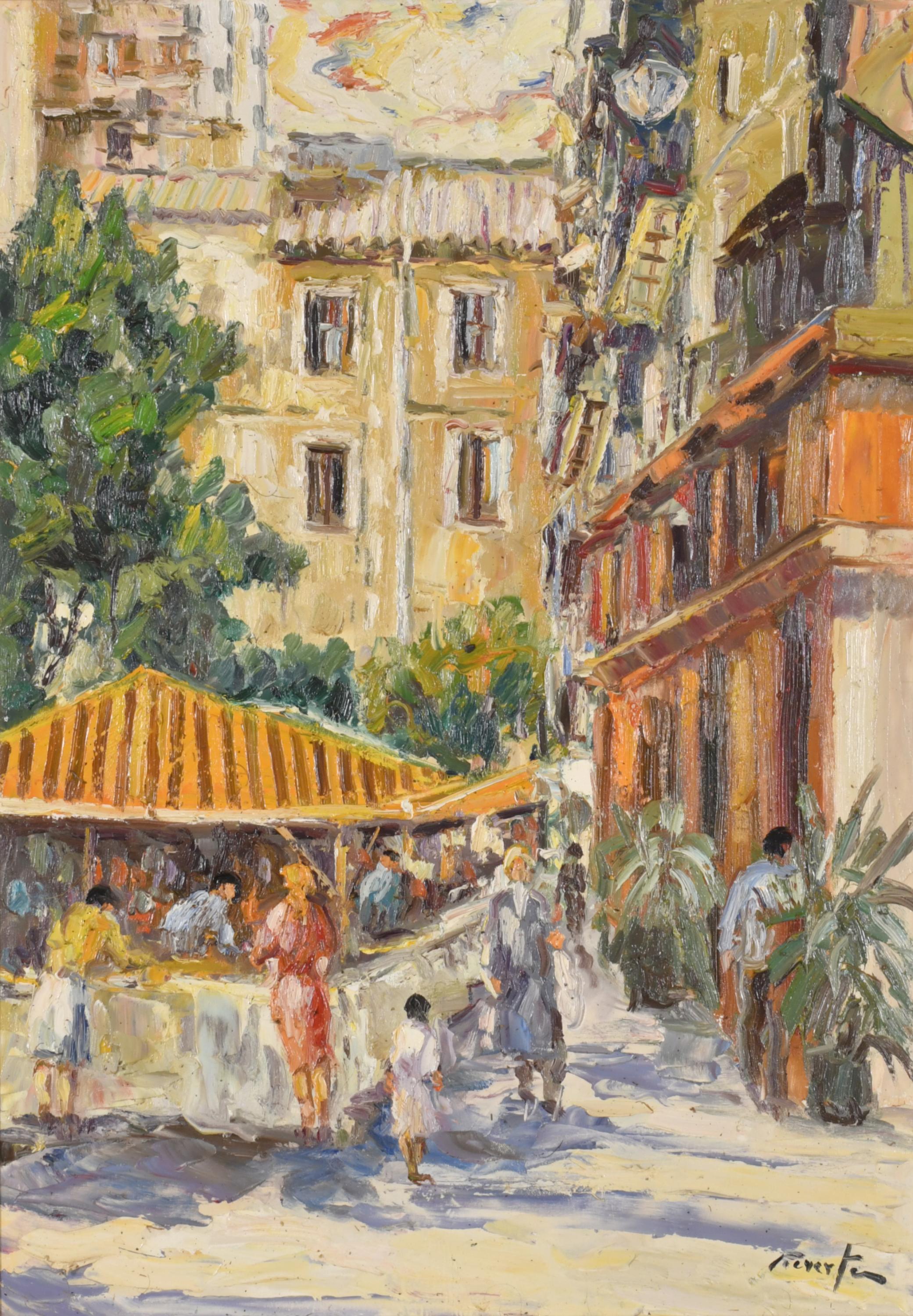 ANTONIO REVERTE (1949). "Plaza del Pino", Barcelona.