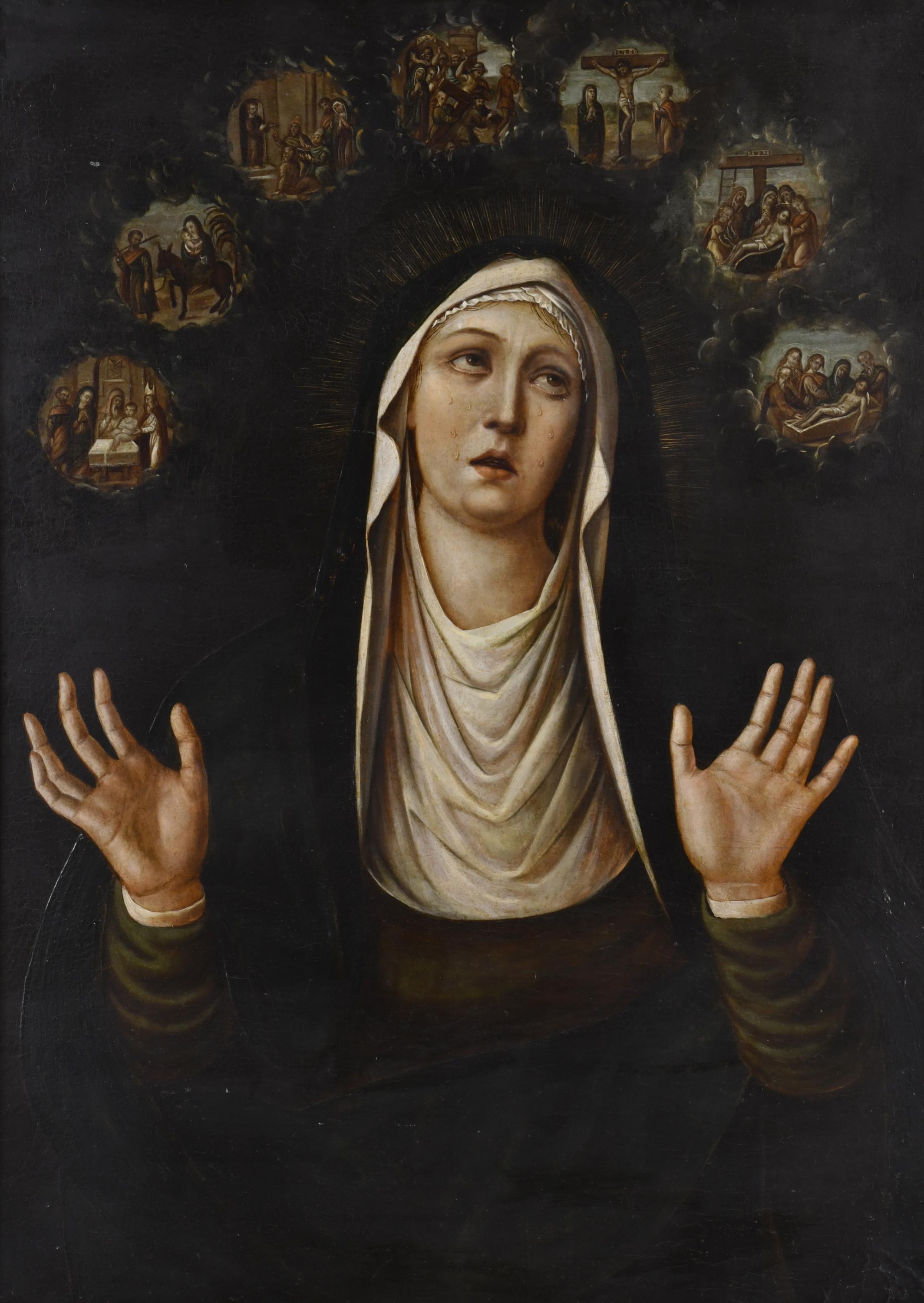 ESCUELA ESPAÑOLA, SIGLO XVI-XVII. "Los siete dolores de la 