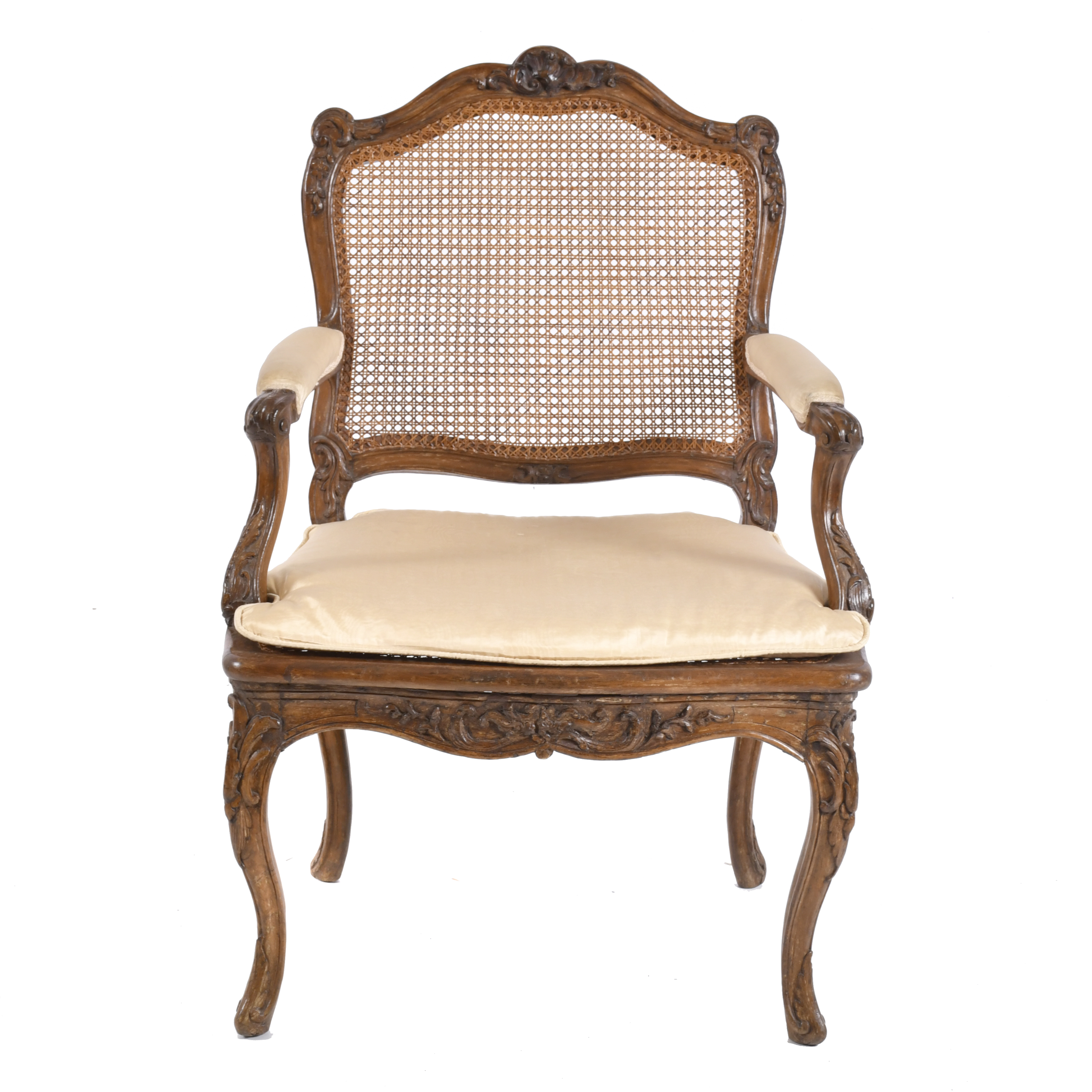 Sillón provenzal francés, circa 1750. 