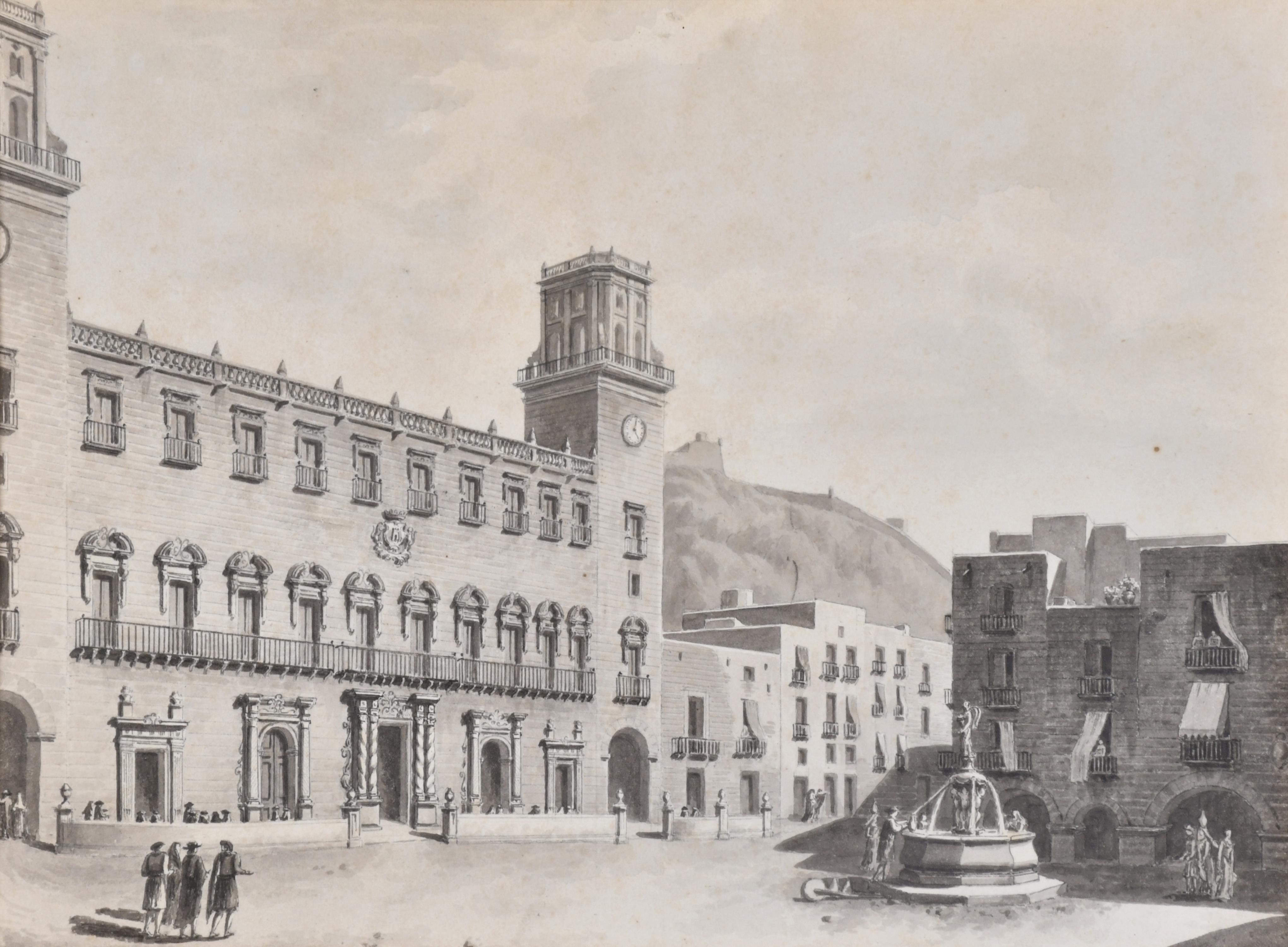 ESCUELA ESPAÑOLA, SIGLO XX. "Ayuntamiento de Alicante".