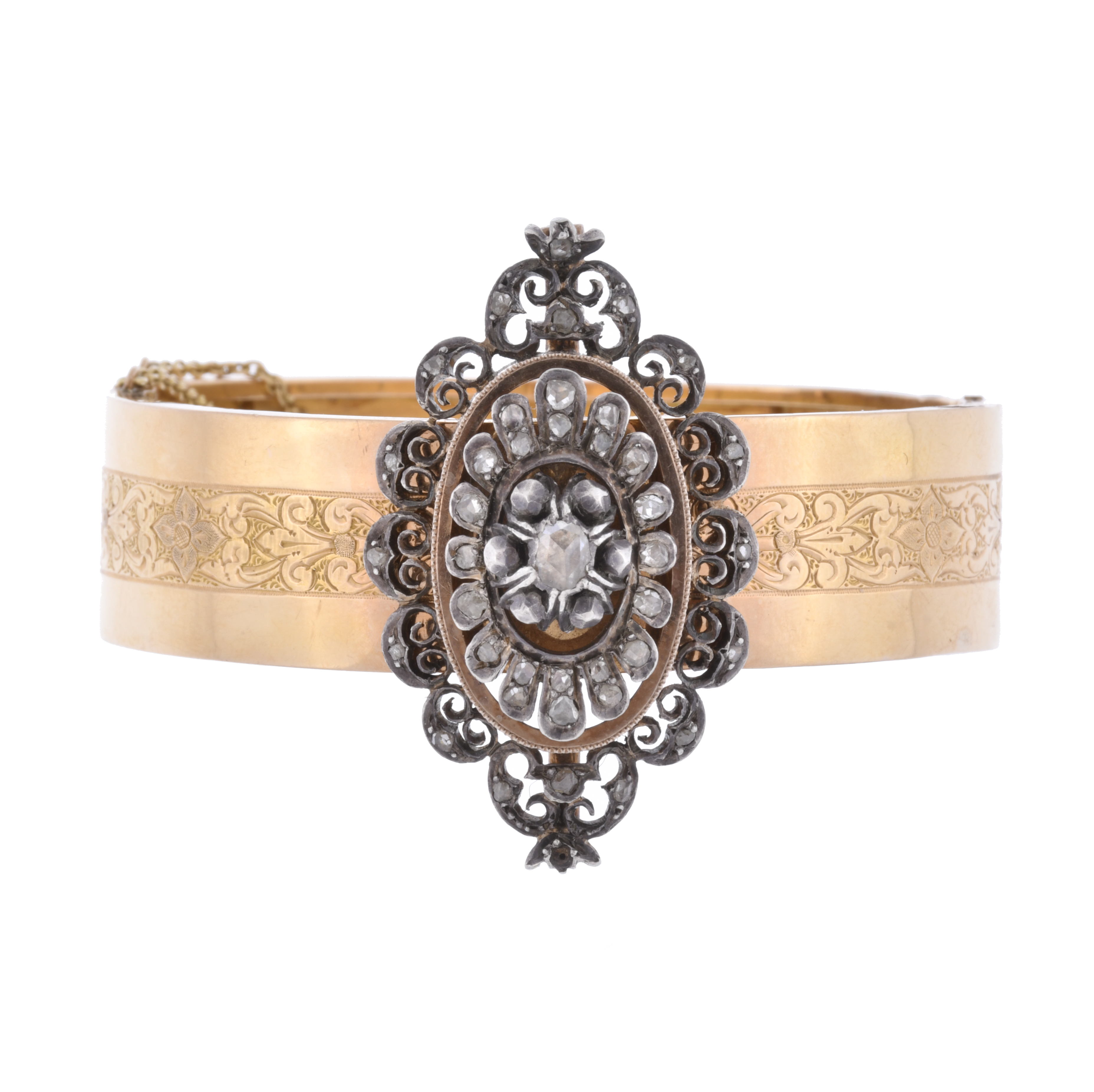 Pulsera isabelina y broche desmontable con diamantes.