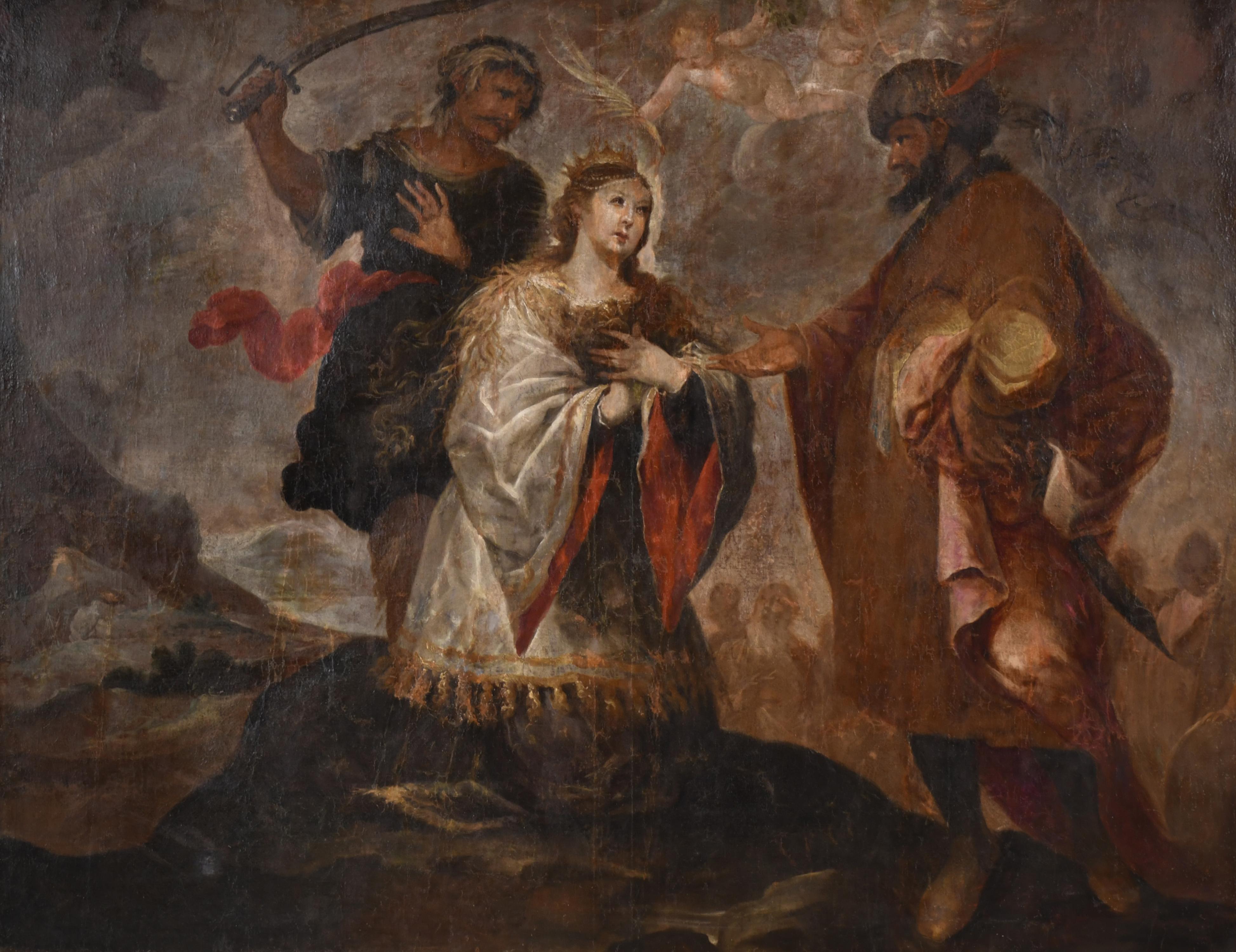 ESCUELA ARAGONESA, SIGLO XVIII. "Martirio de Santa Orosia d