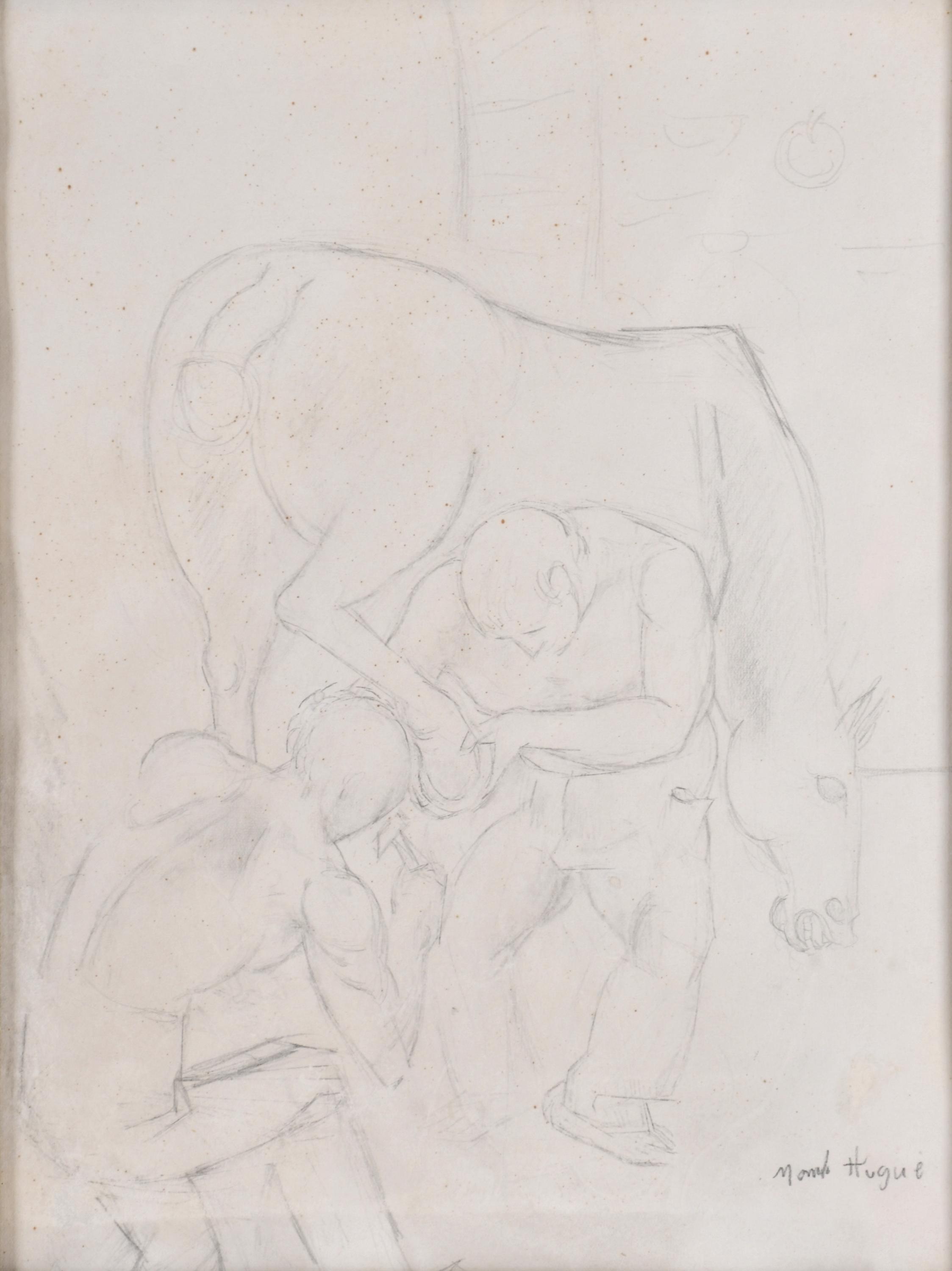 MANOLO HUGUÉ (1872-1945). "Cambiando la herradura".