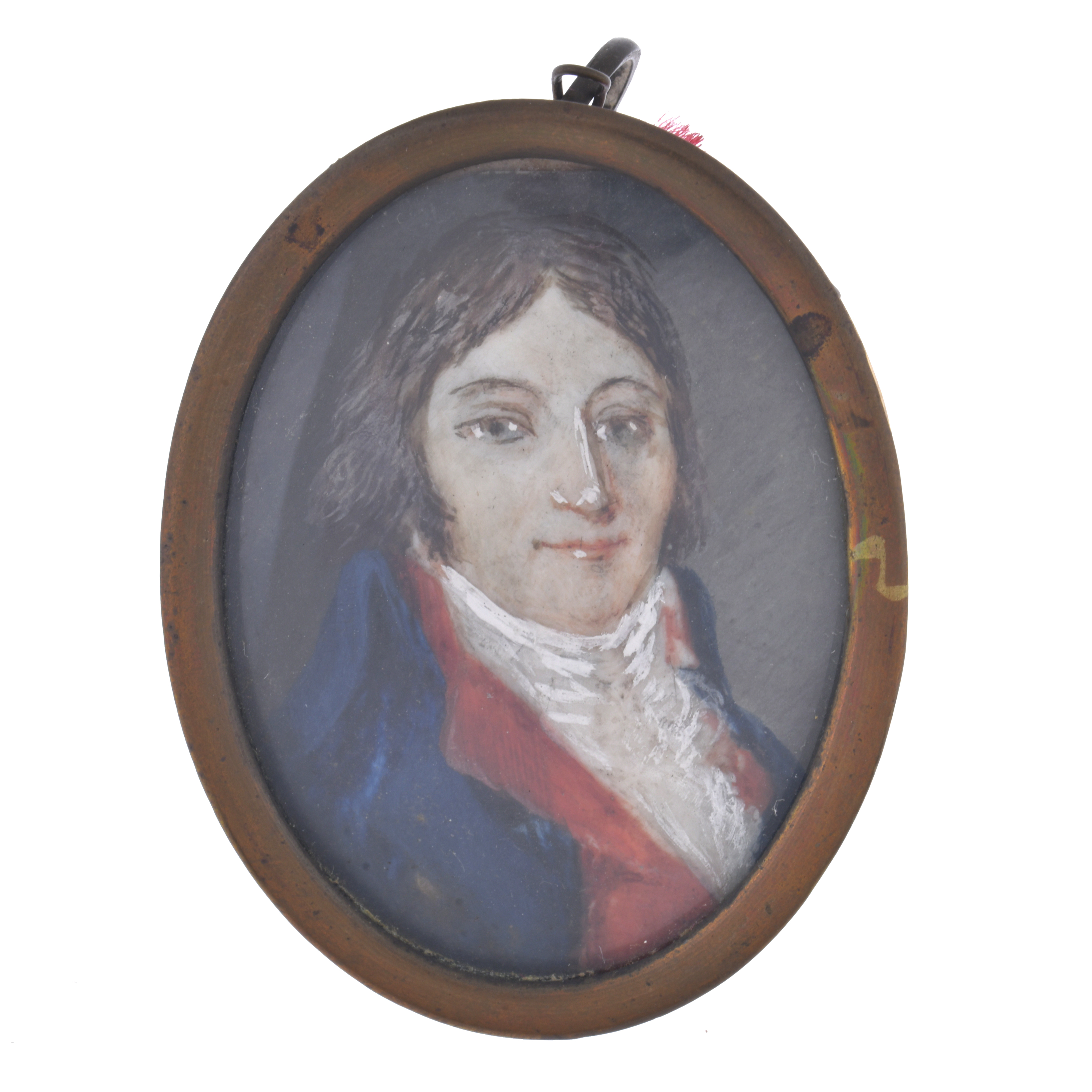 ESCUELA FRANCESA, FIN. SIGLO XVIII. Miniatura con retrato m