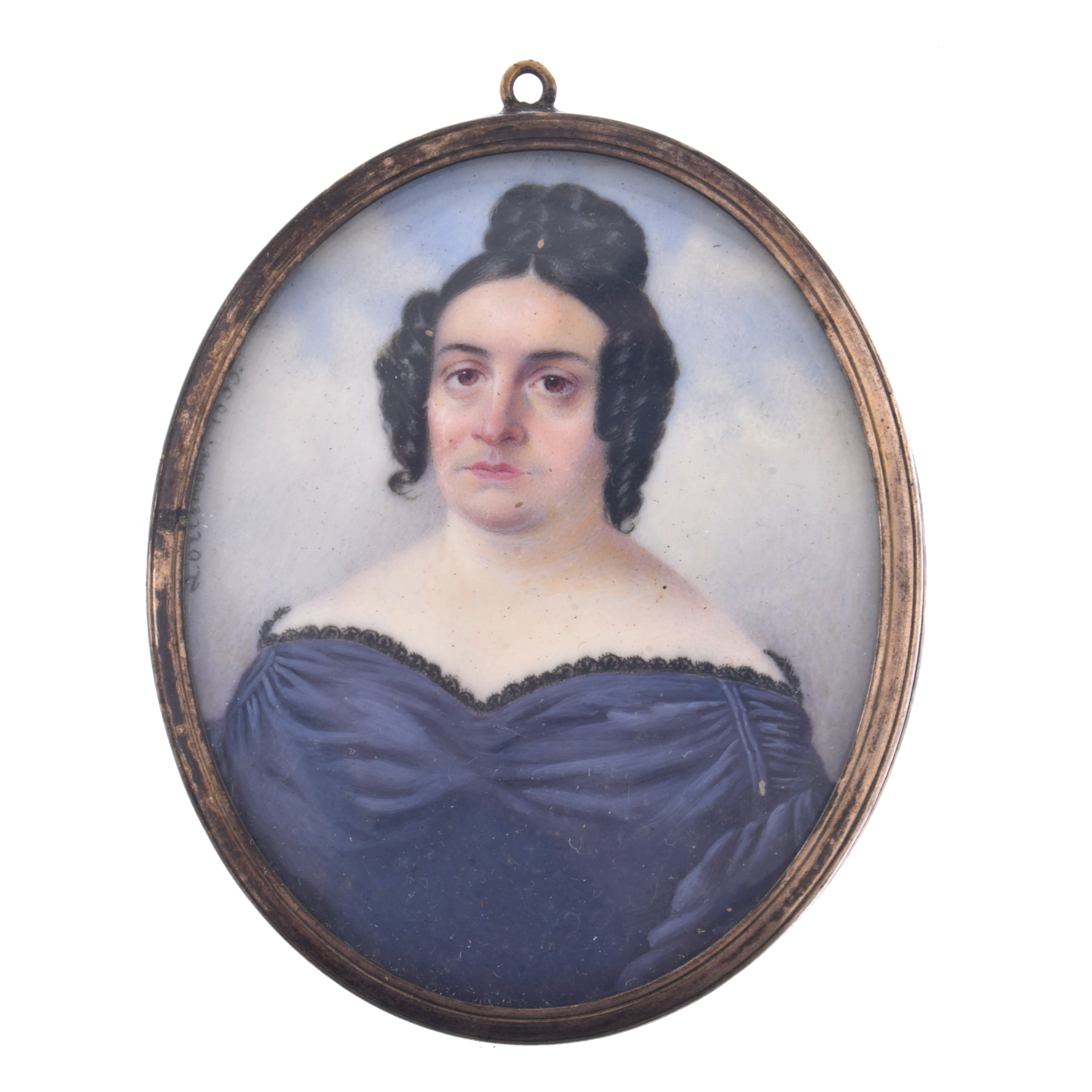 ENRIQUE LORICHÓN (1798-1862).  Miniatura con retrato femeni