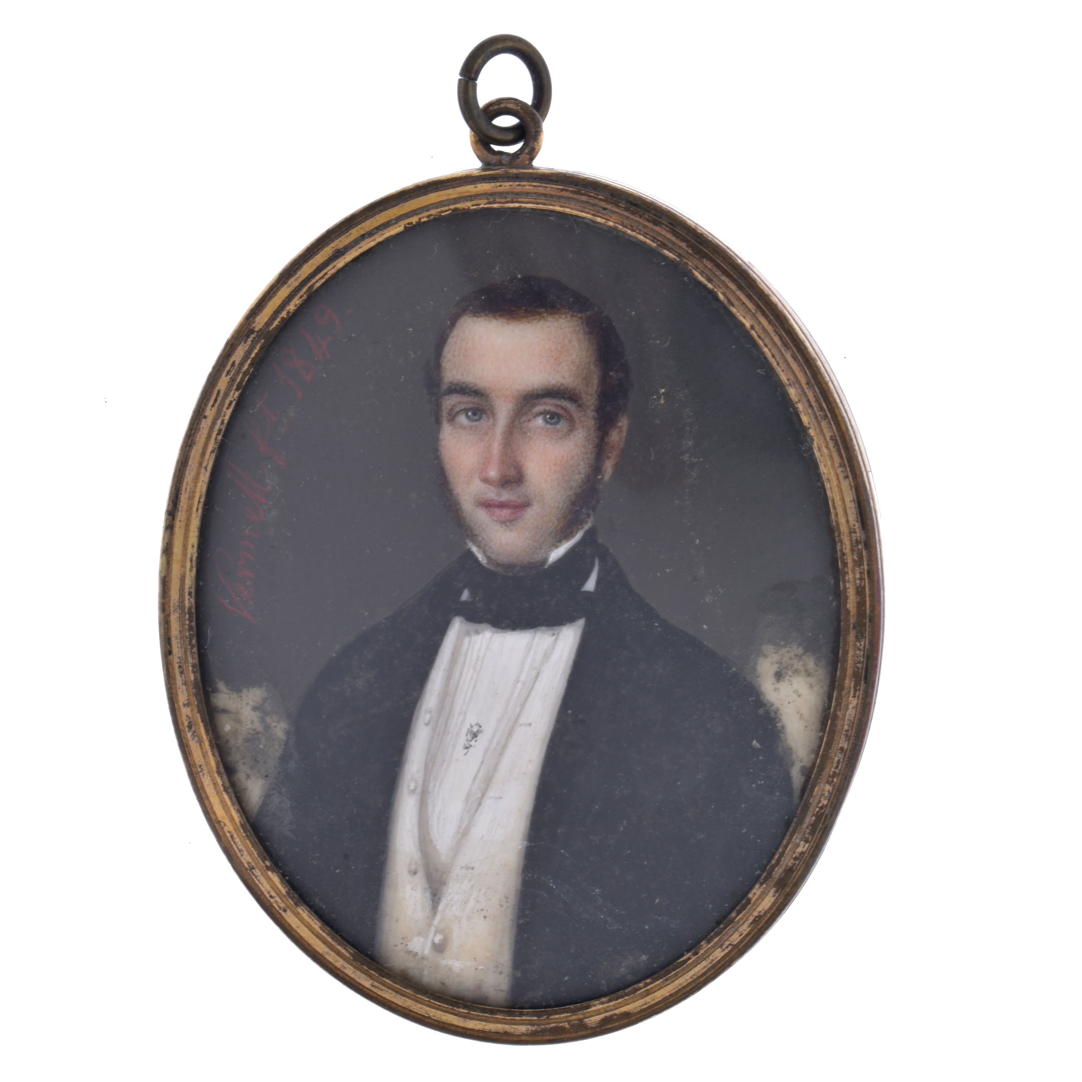 LLUÍS VERMELL I BUSQUETS (1814 - 1881).  Miniatura con retr