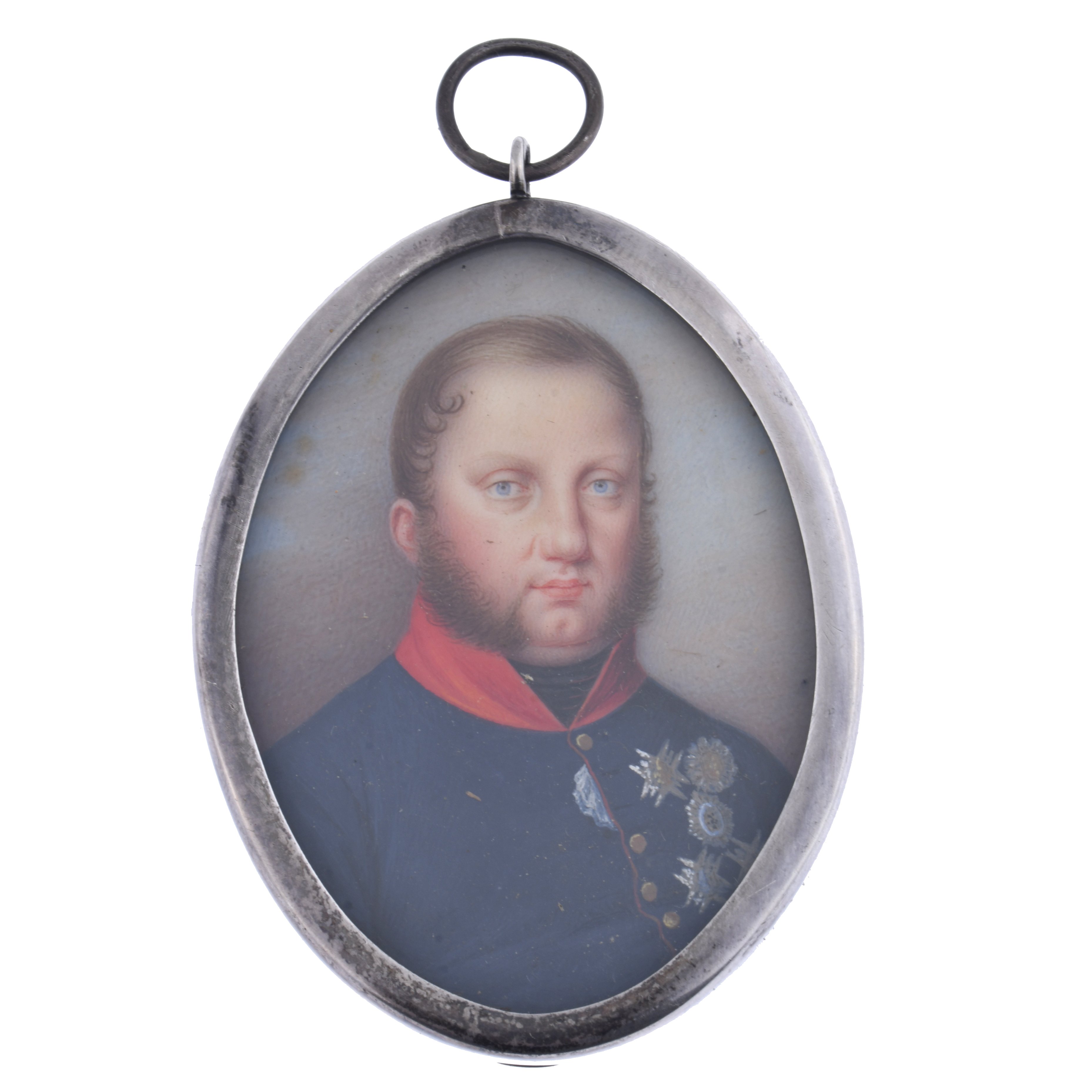 ESCUELA AUSTRÍACA, SIGLO XIX.  Miniatura con retrato mascul