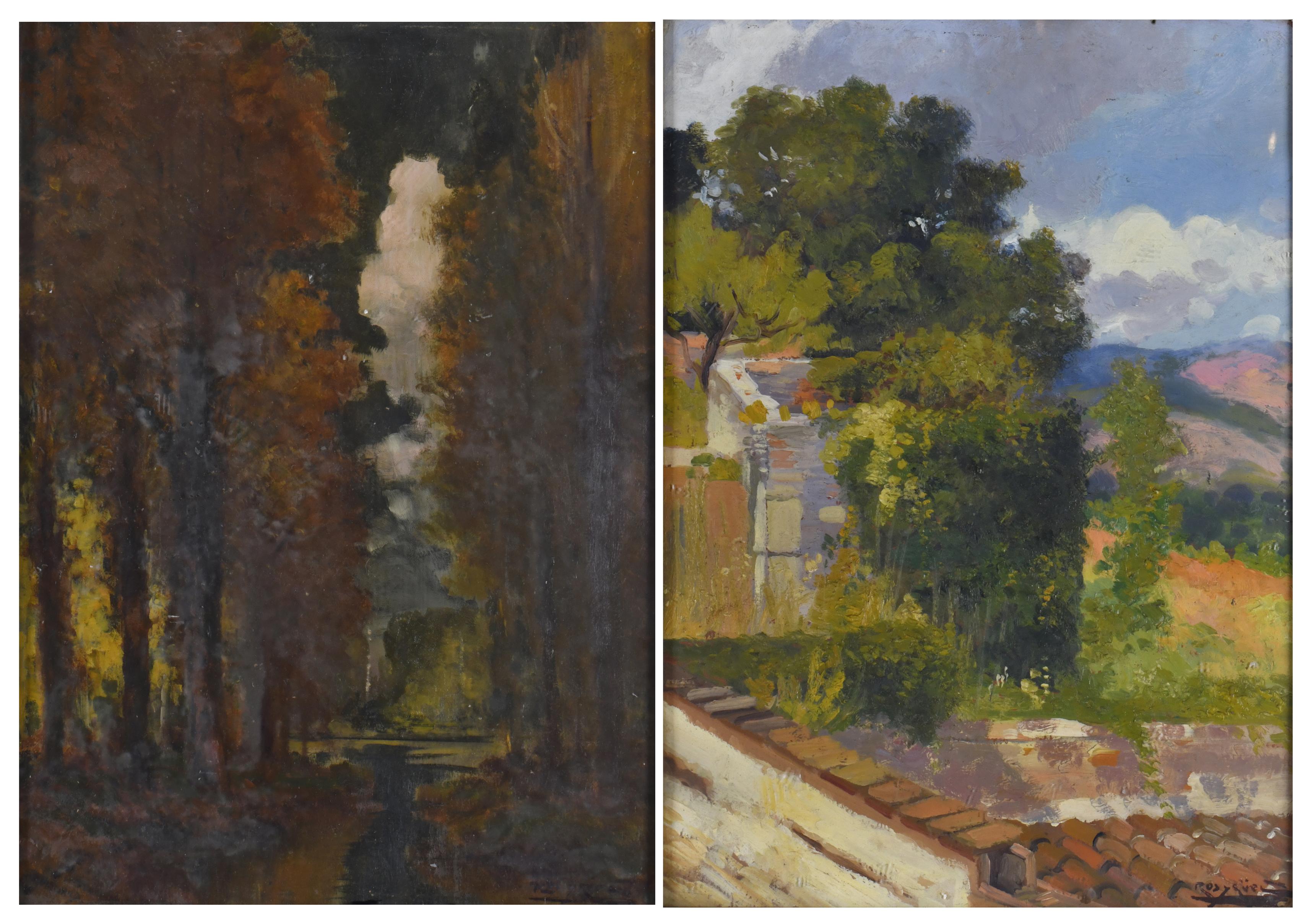 ANTONI ROS I GUELL (1873-1954) Pareja de paisajes.