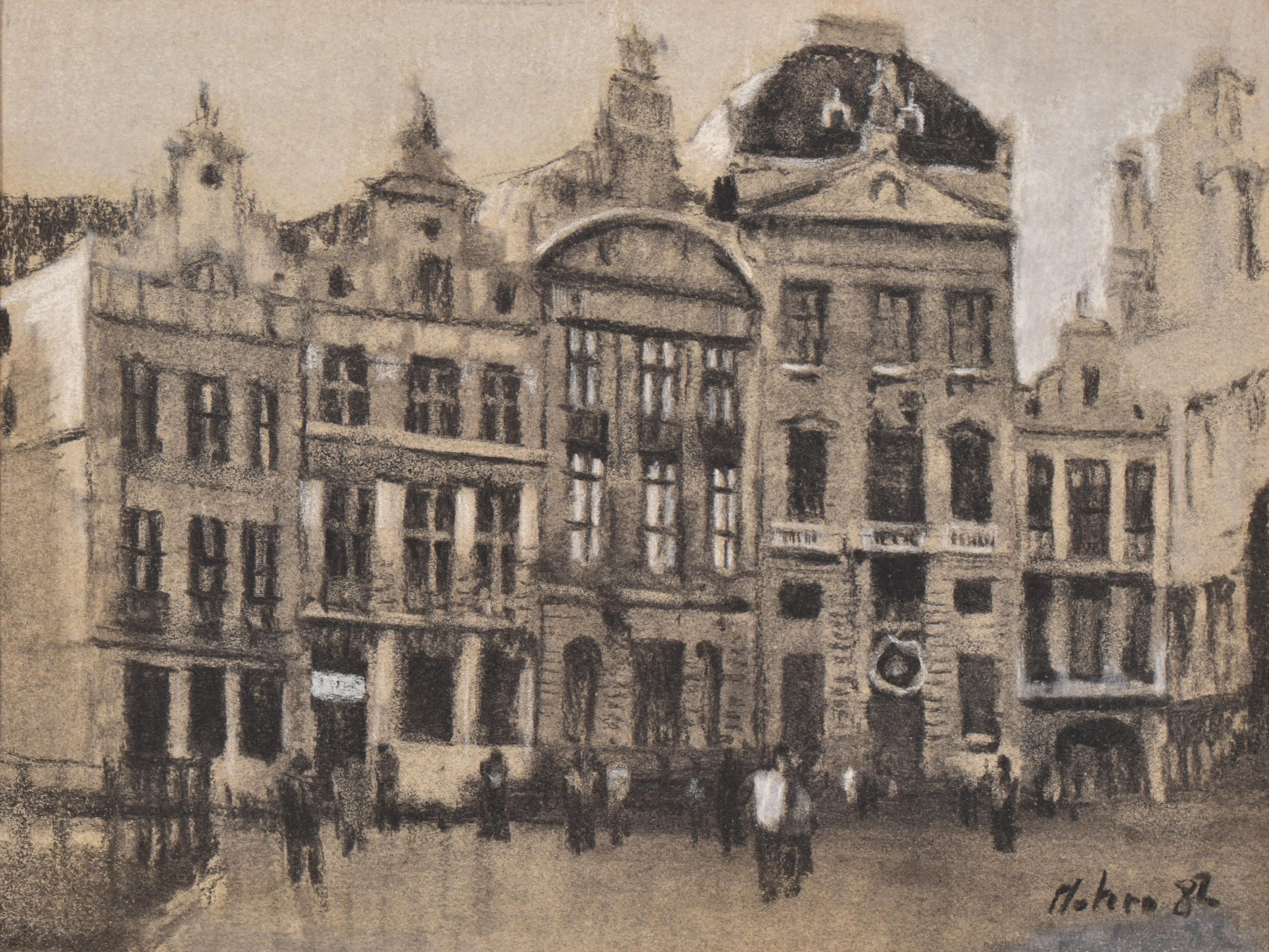 ESCUELA FRANCESA, SIGLO XIX. "Fachadas",1882.