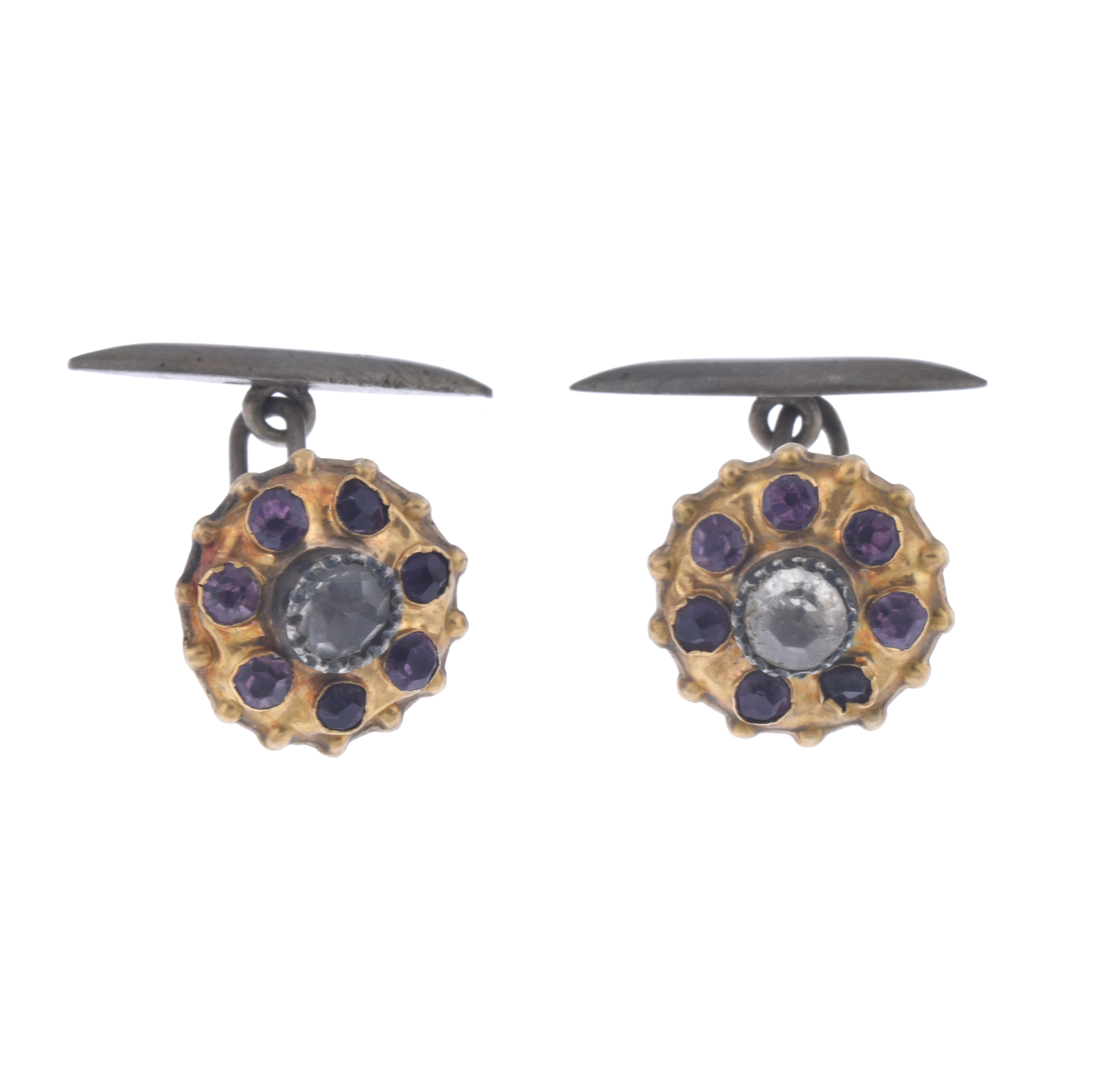 Gemelos de principios del s. XX. con amatistas y diamante.