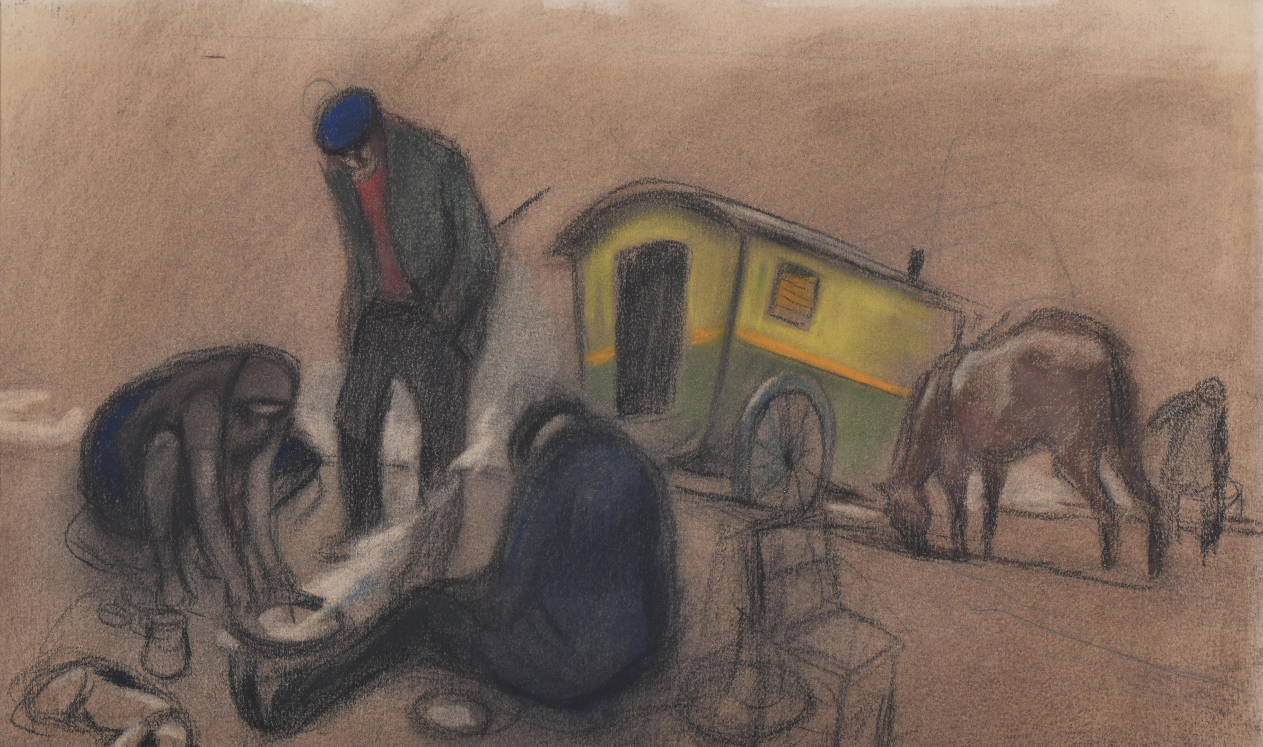 ALFRED OPISSO CARDONA (1907-1980). "Caravana".