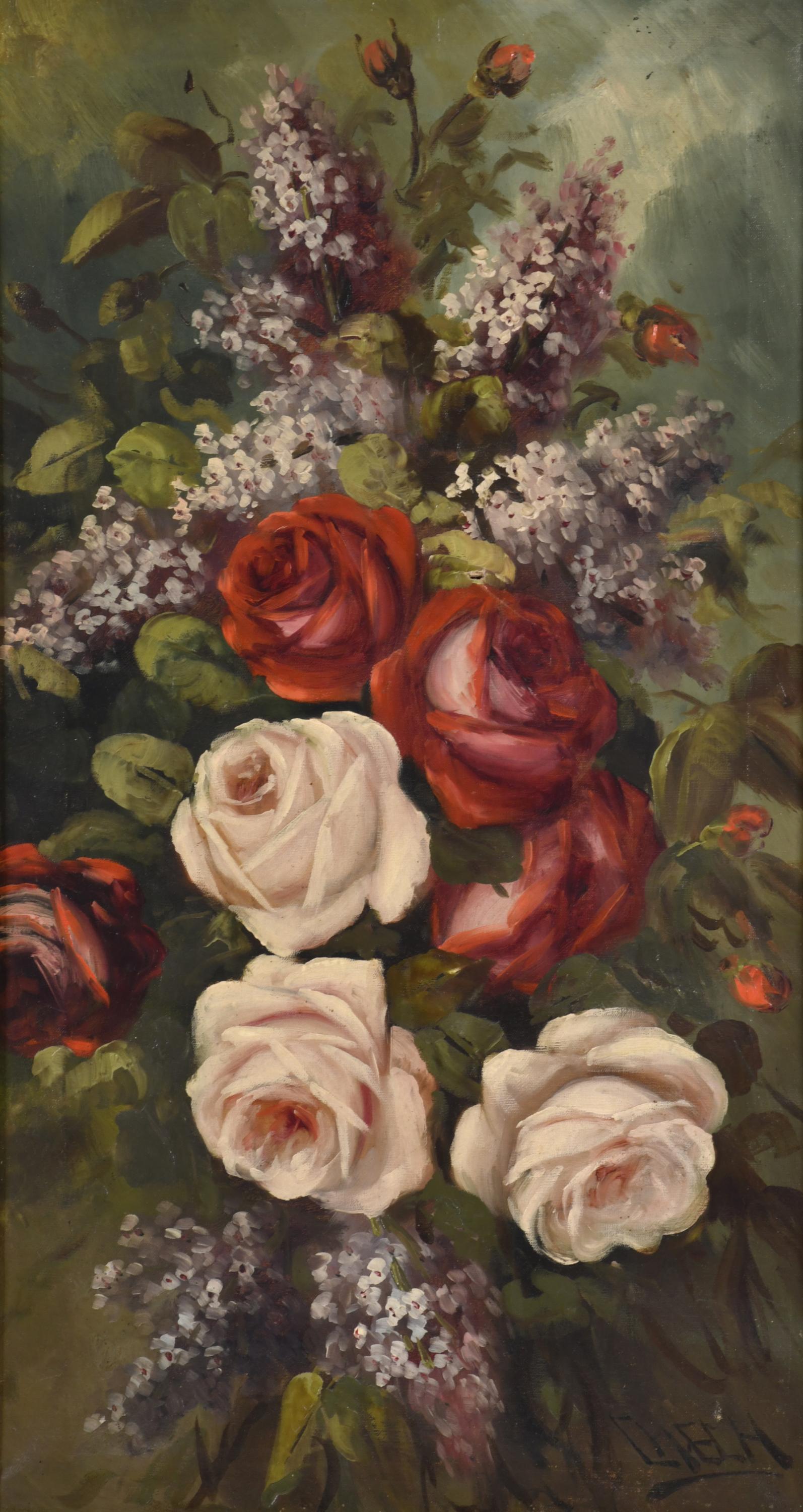 ESCUELA ESPAÑOLA, SIGLO XX. "Bodegón floral".