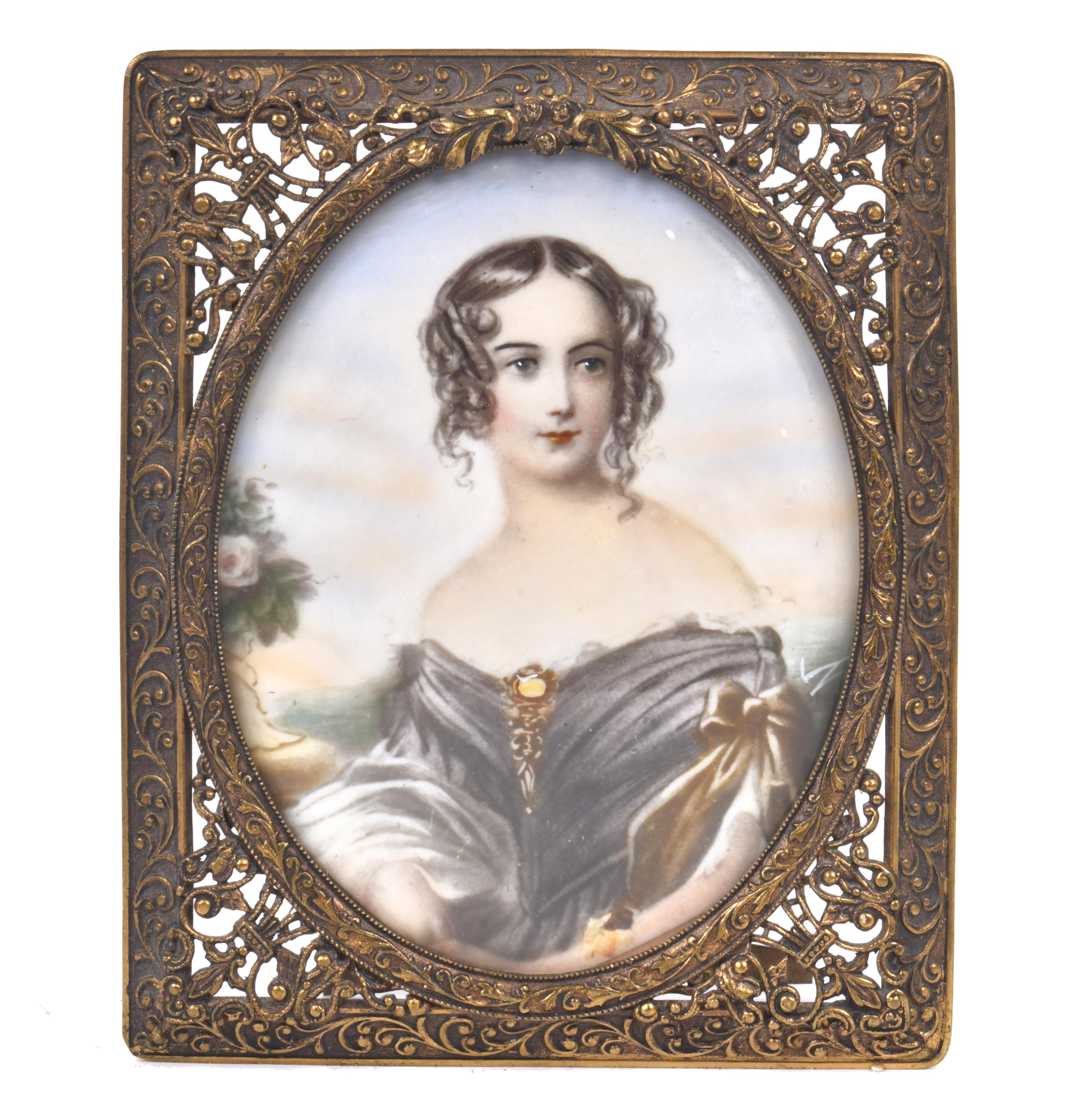 ESCUELA FRANCESA, SIGLO XX.  Miniatura con retrato de la co