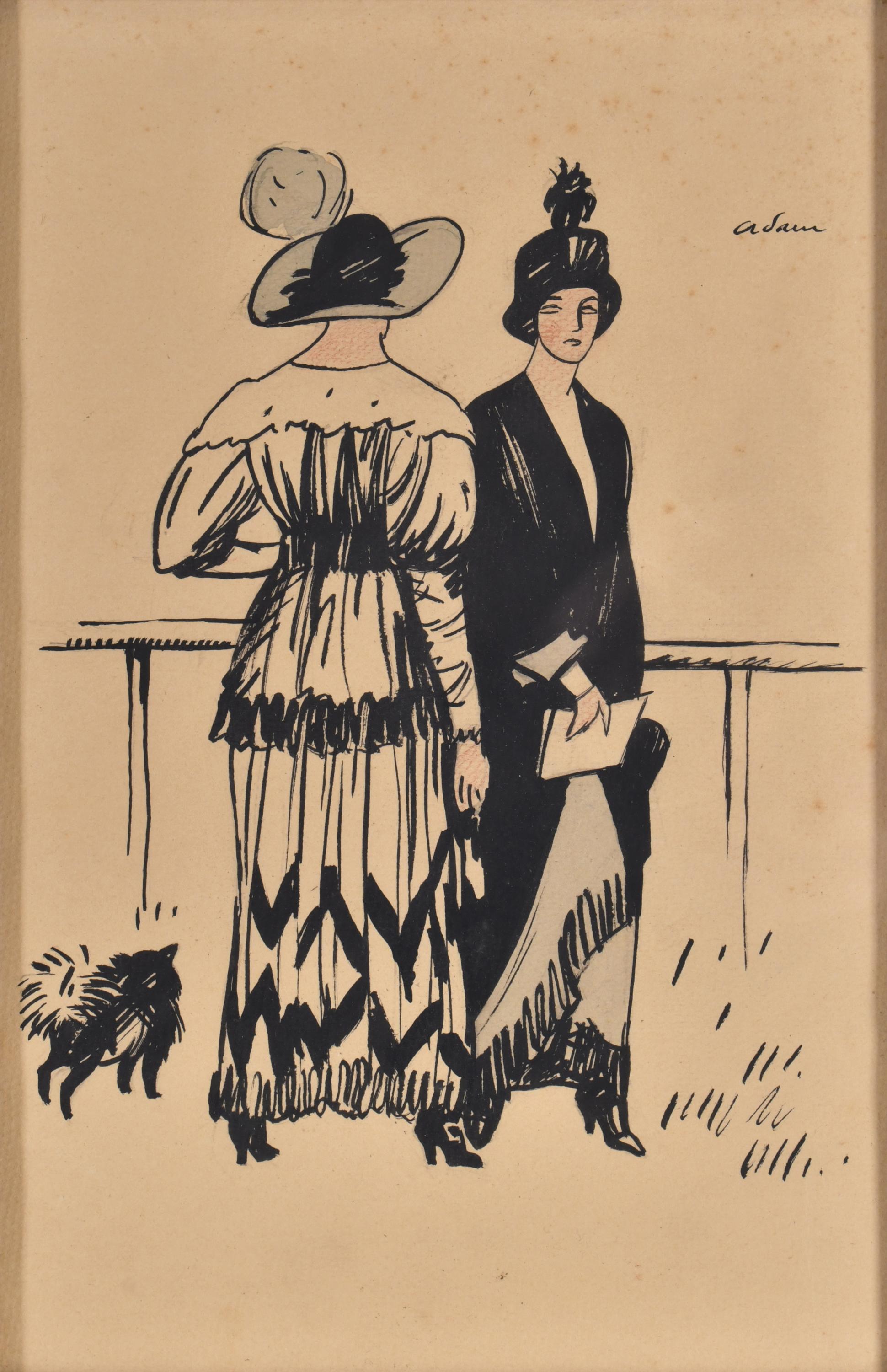ADAM (XX). "Pareja de señoras con perrito".