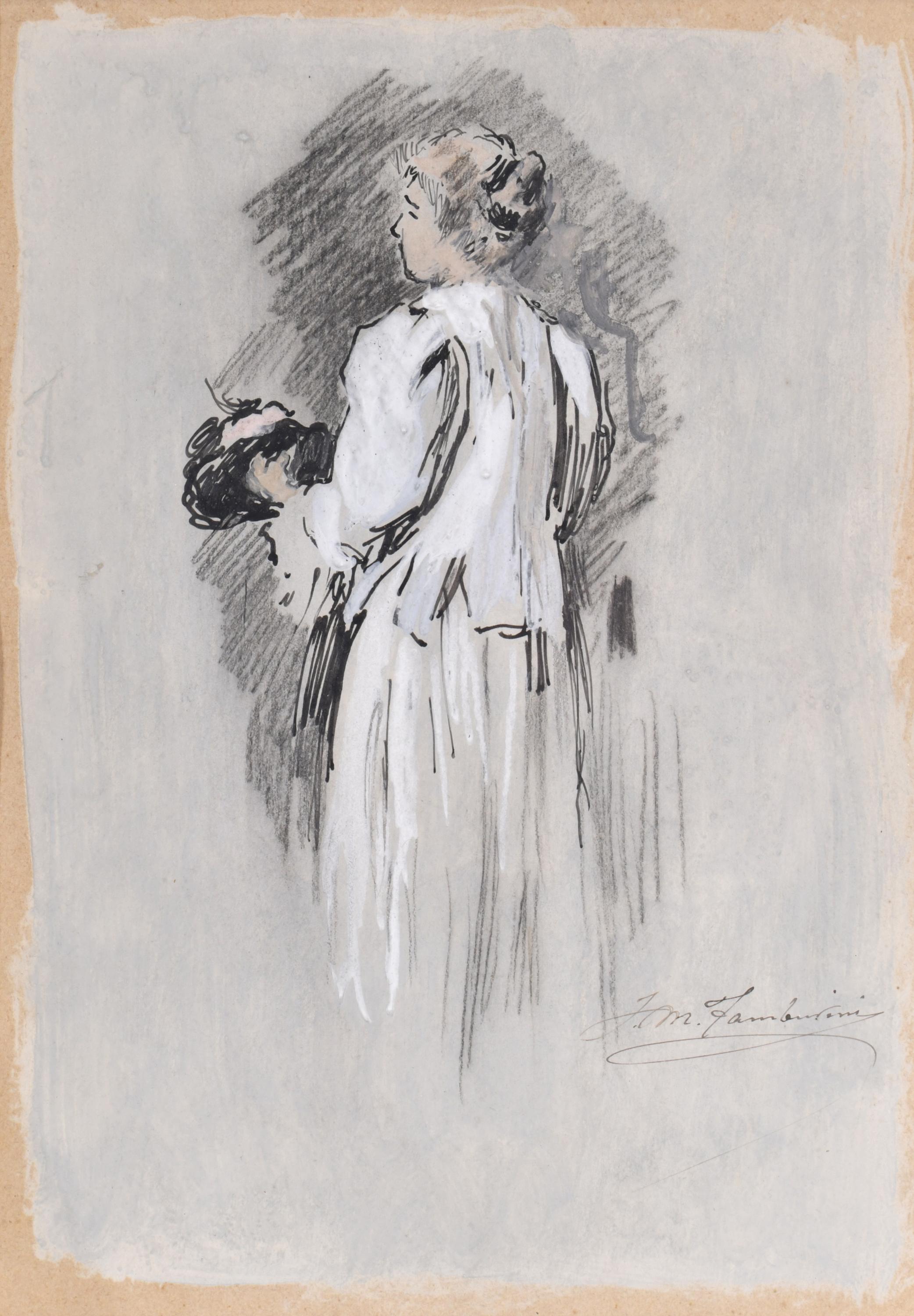 JOSEP MARIA TAMBURINI I DALMAU (1856-1932). "Figura femenin