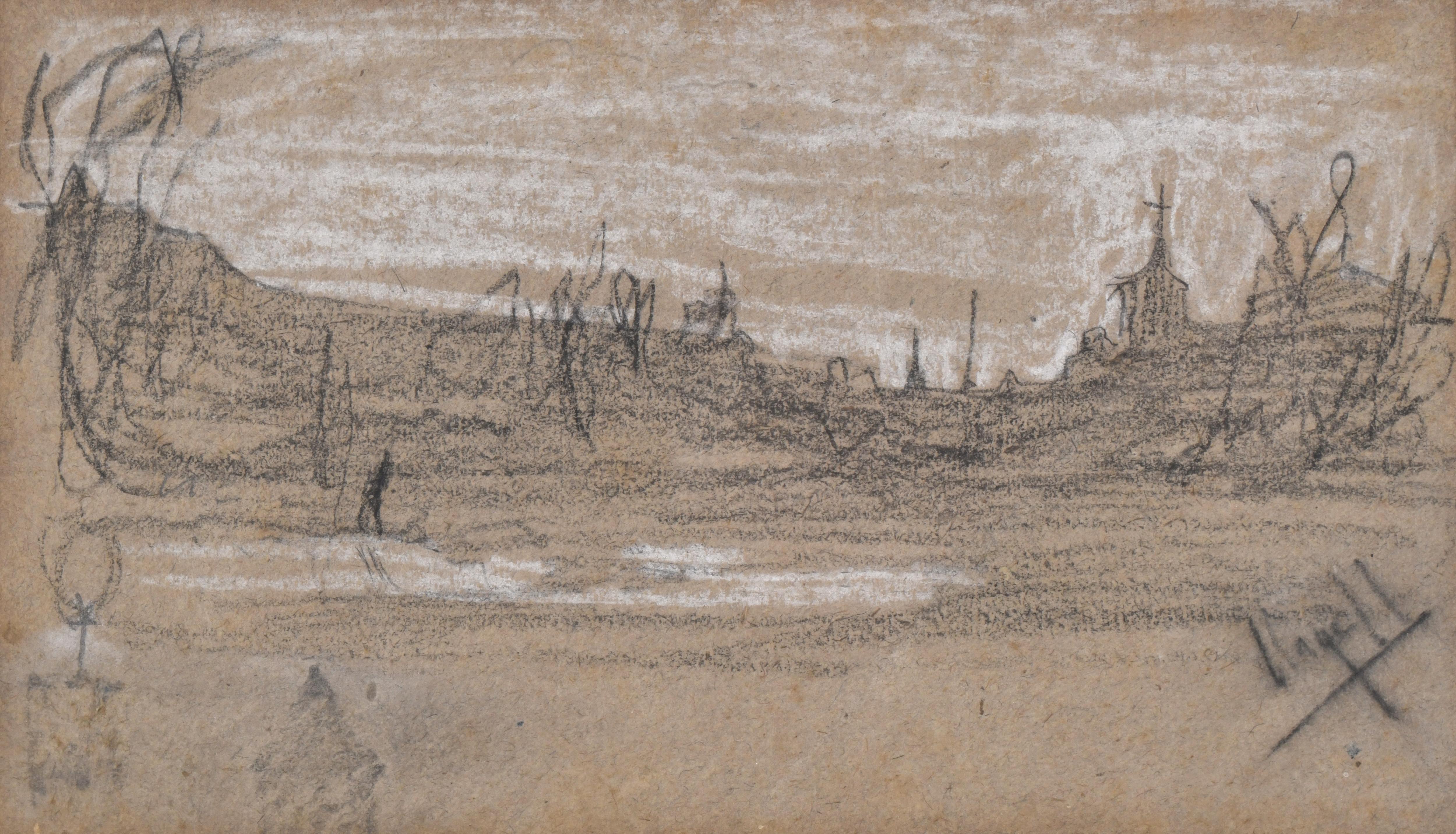 MODEST URGELL I INGLADA (1839-1919). Esbozo paisaje.