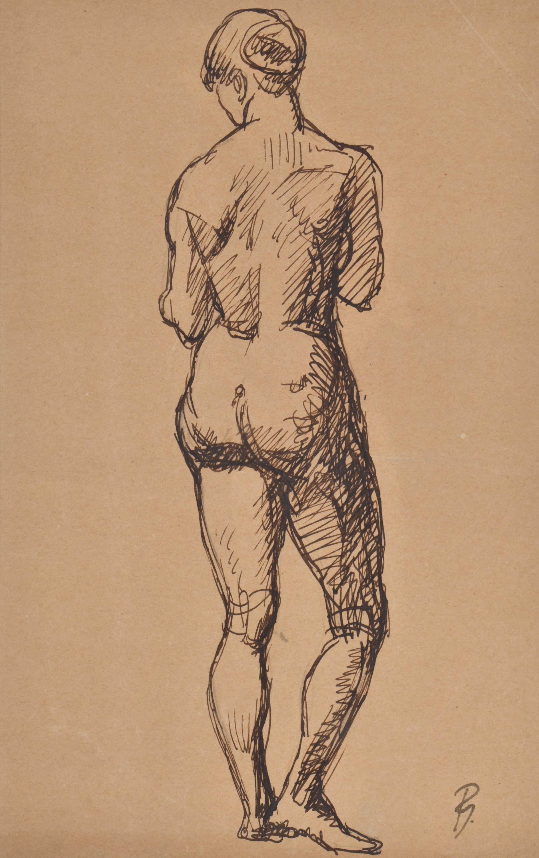 PABLO GARGALLO CATALÁN (1881 - 1934).  "Estudio para desnud