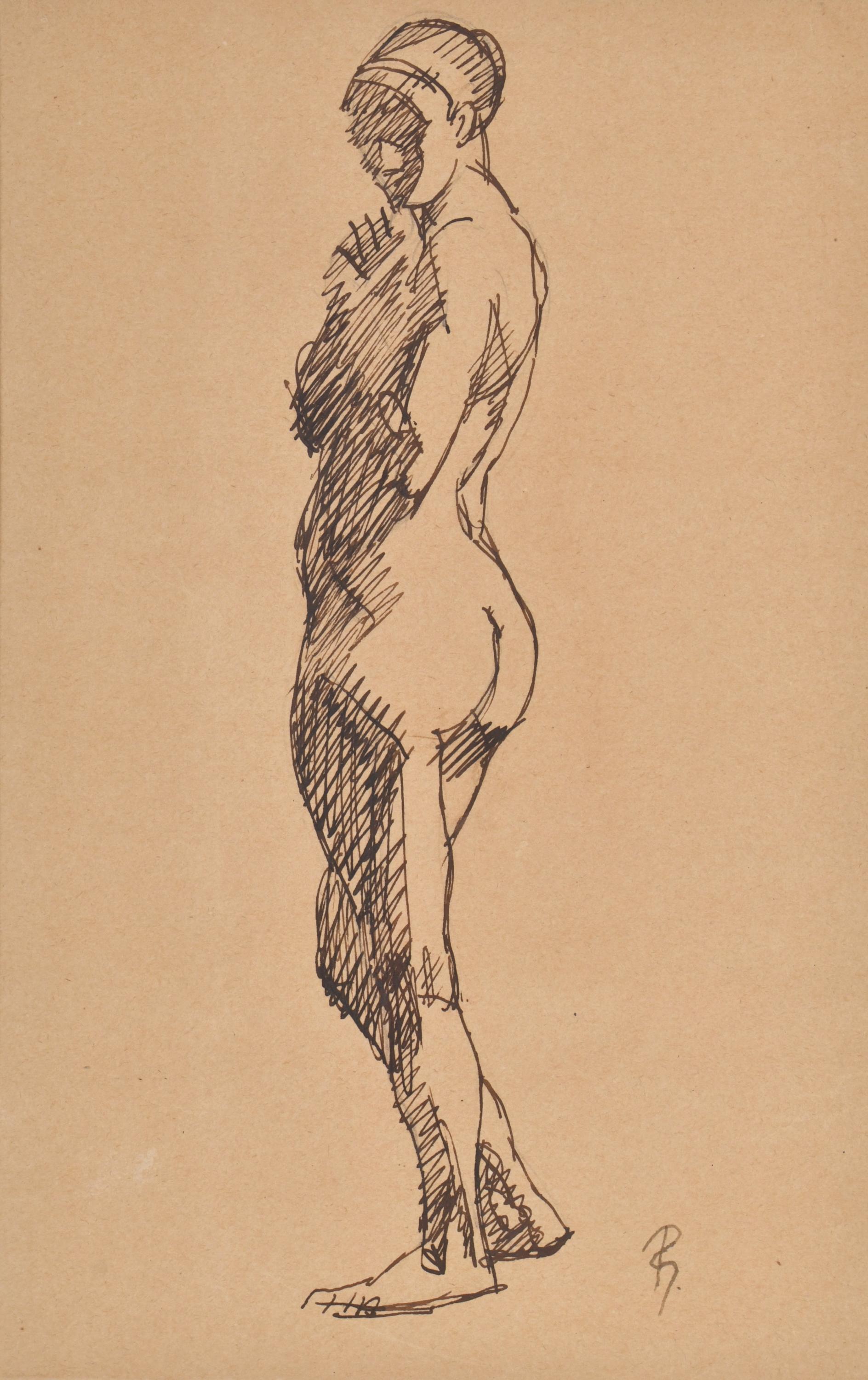 PABLO GARGALLO CATALÁN (1881 - 1934).  "Estudio para desnud