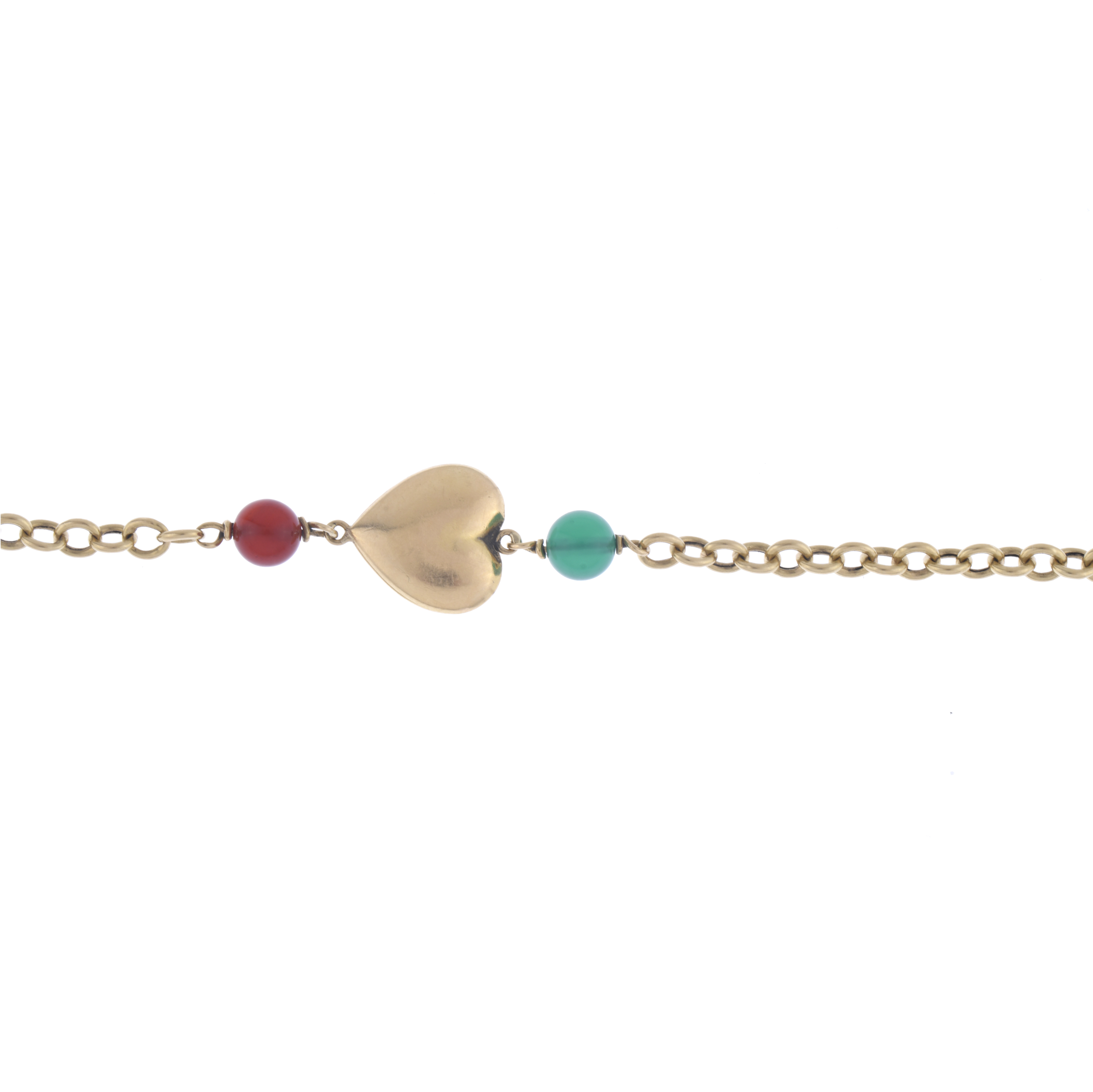 Pulsera de eslabones con corazón.