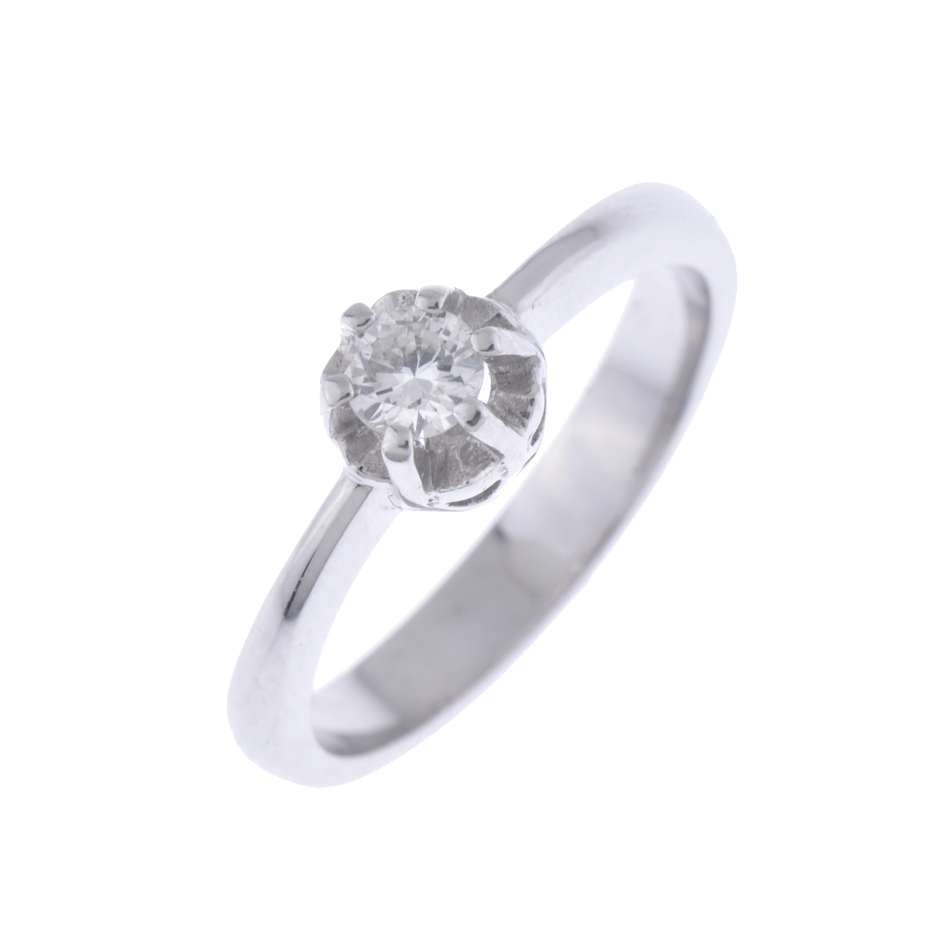 Diamond solitaire ring.
