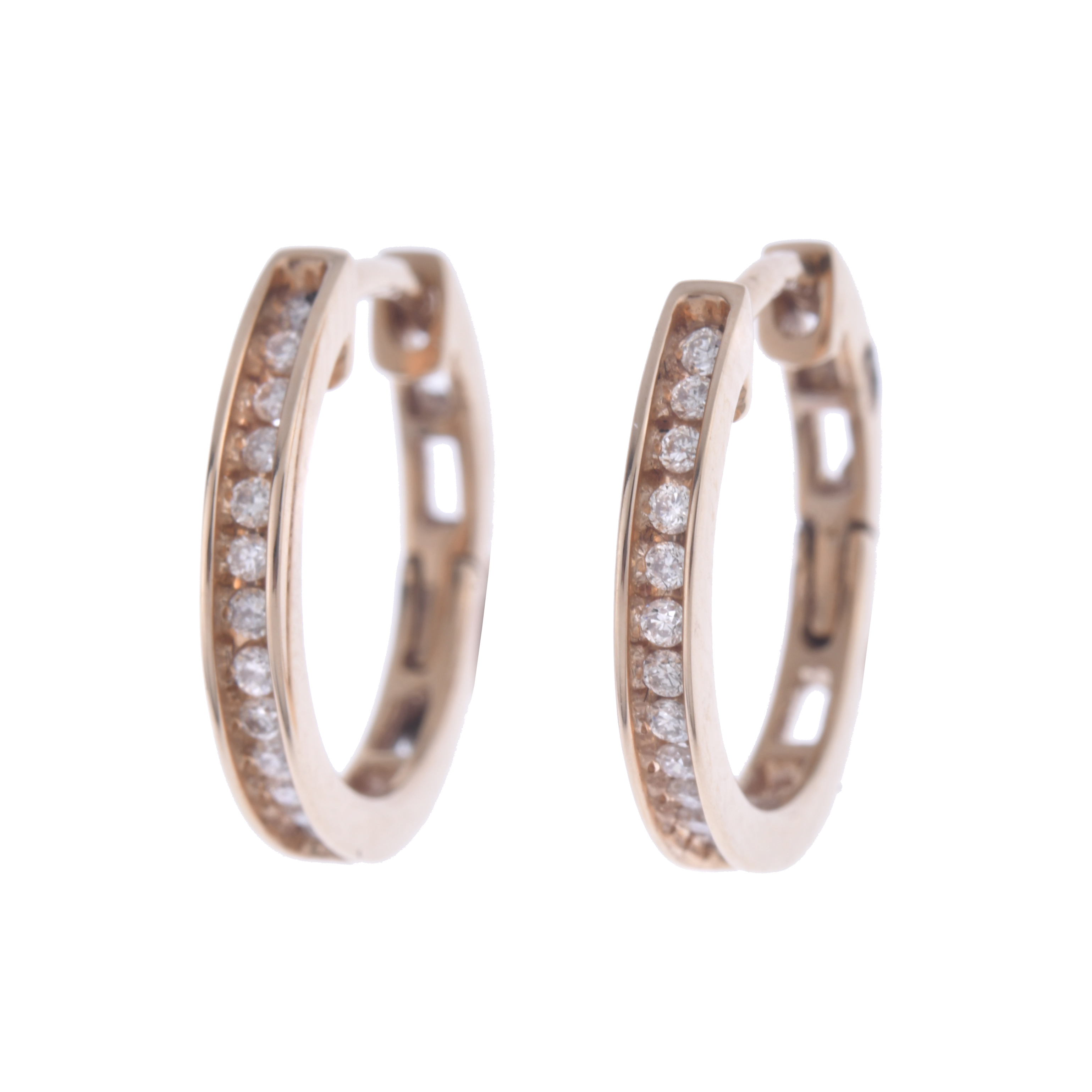 Pendientes aretes criollas con diamantes