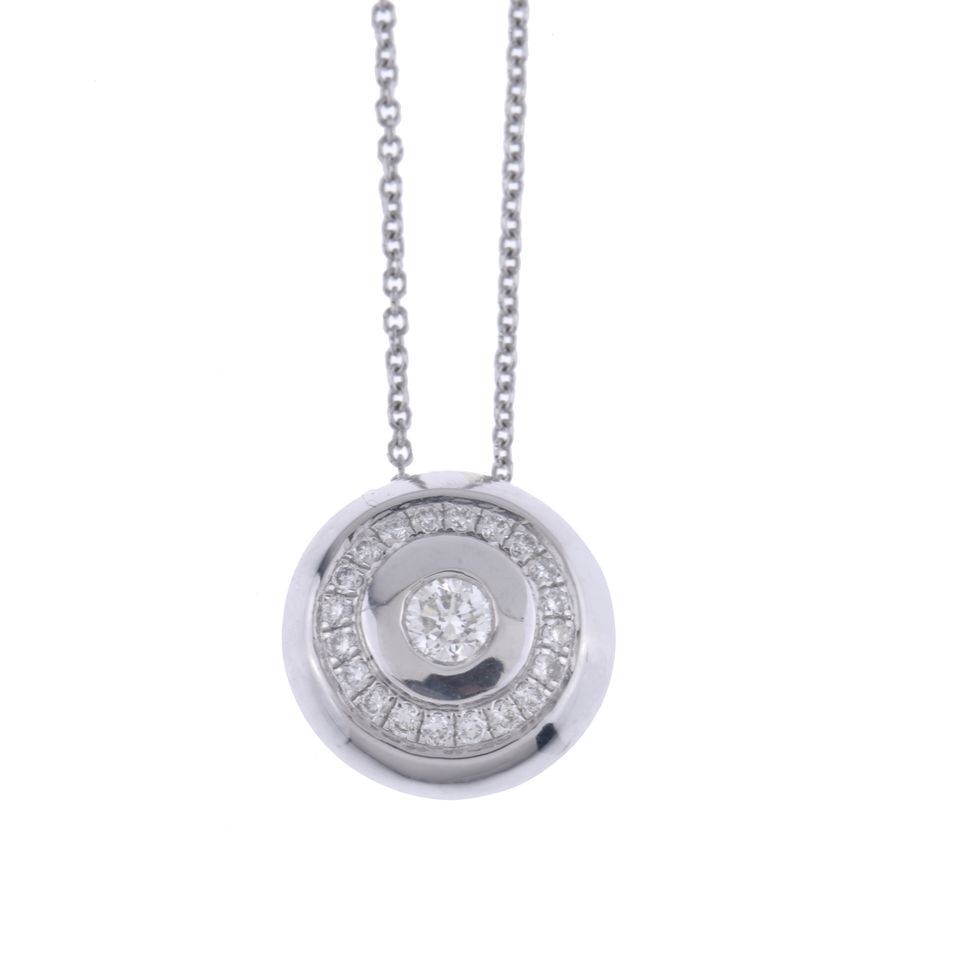 Collar colgante con diamantes.