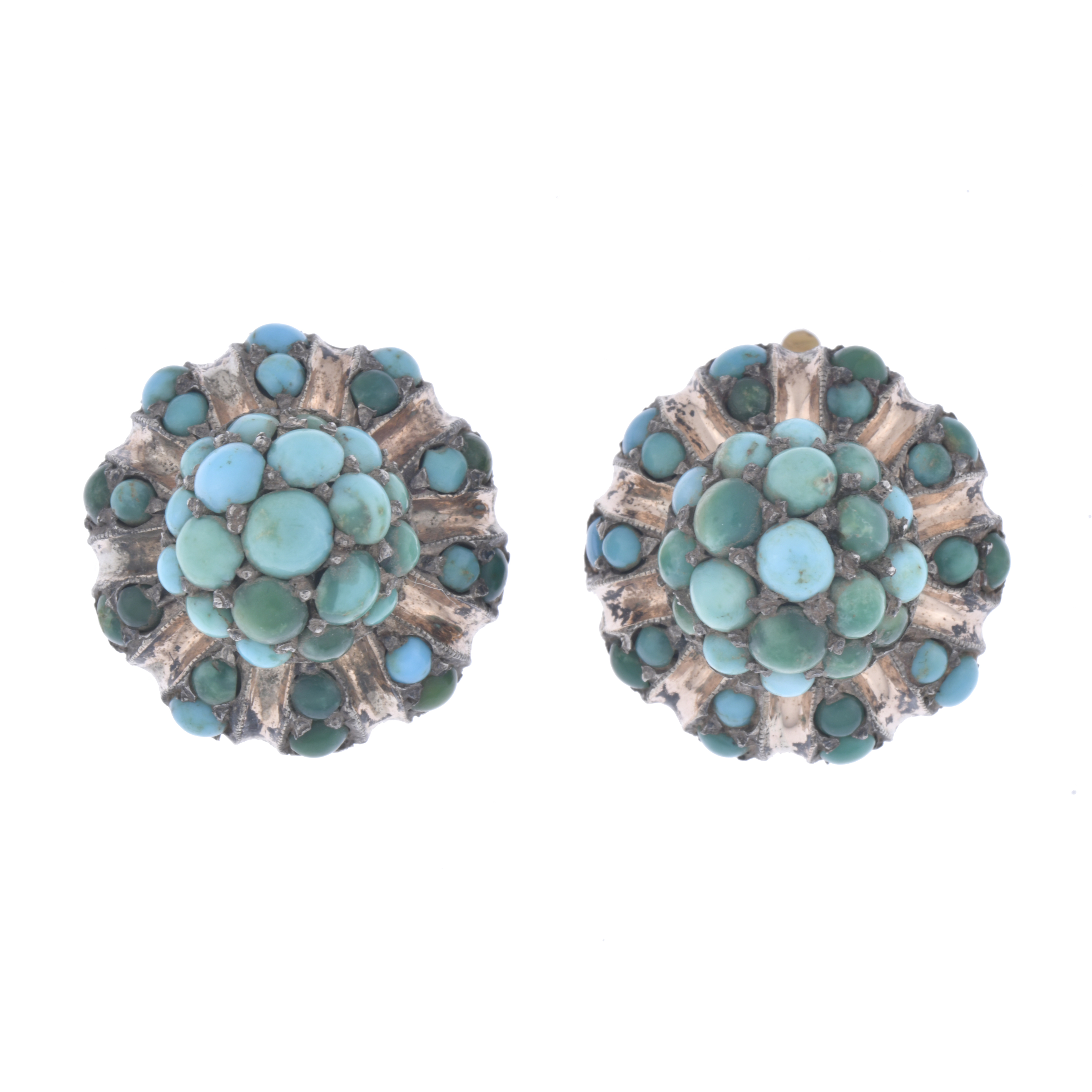 Alphonsine earrings with turquoises.