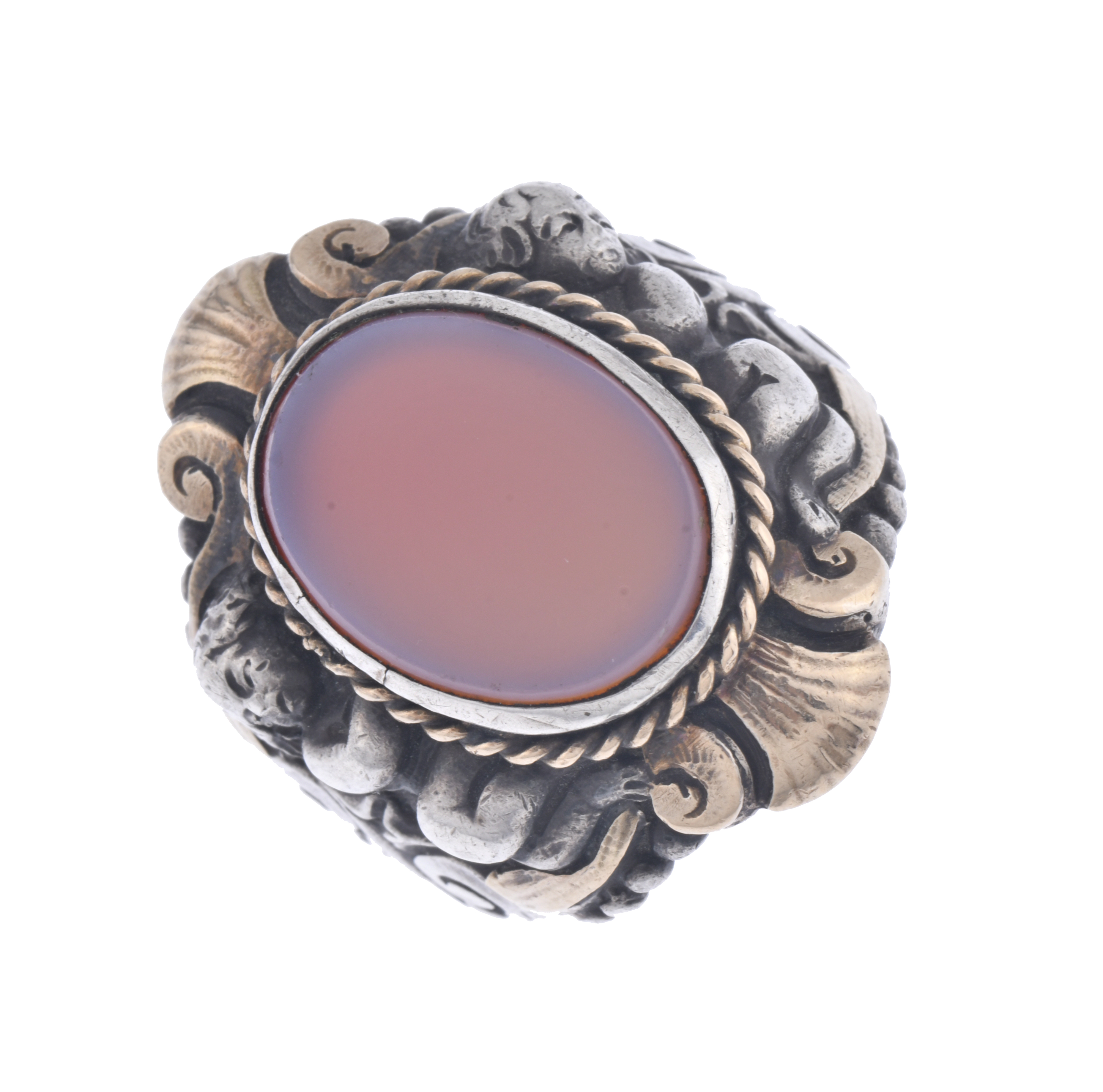 Elizabethan style ring with opal.