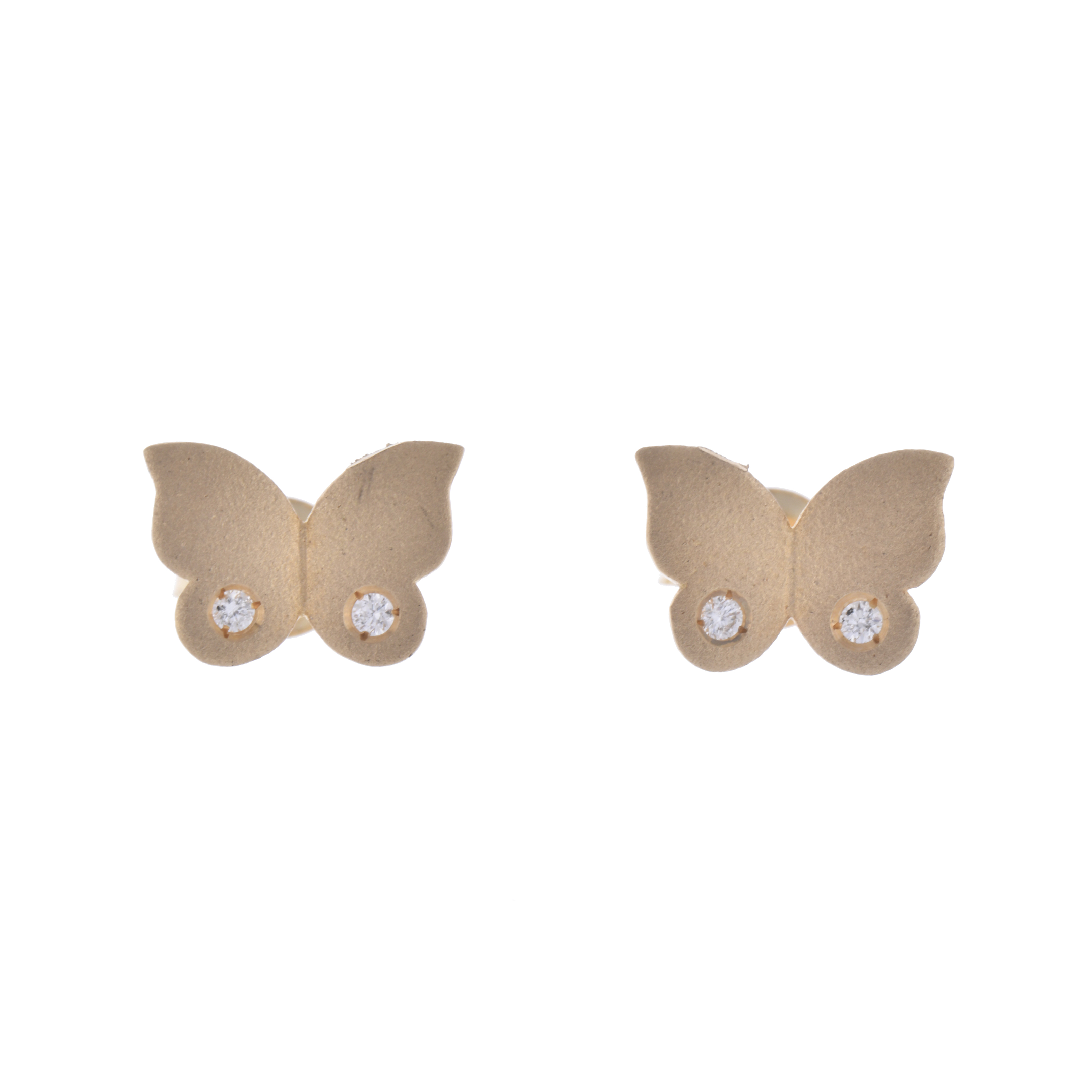 Butterfly-shaped diamonds earrings.