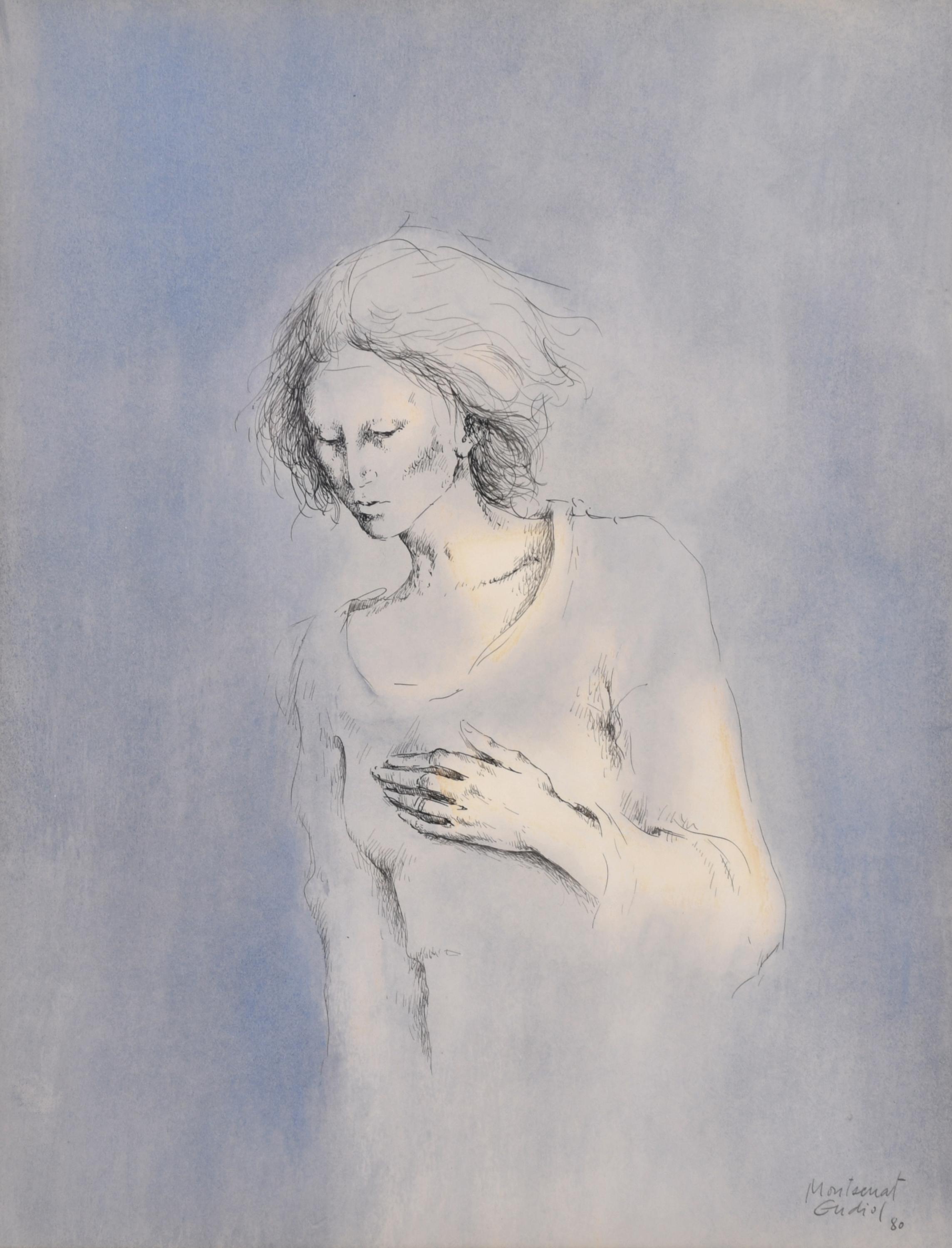 MONTSERRAT GUDIOL (1933-2015). "Retrato femenino", 1980.