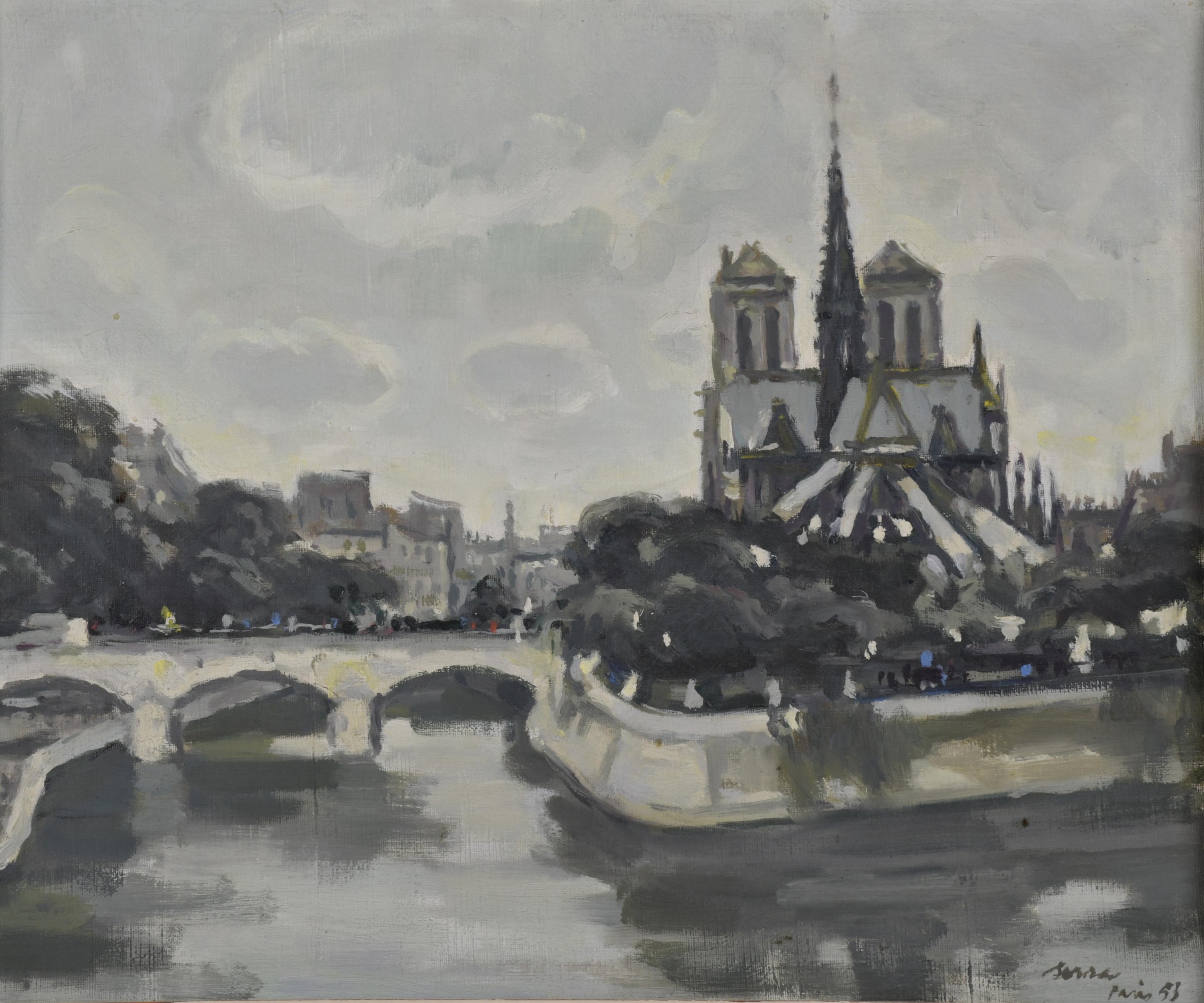 FRANCESC SERRA CASTELLET (1912-1976). "Notre Dame", 1953.