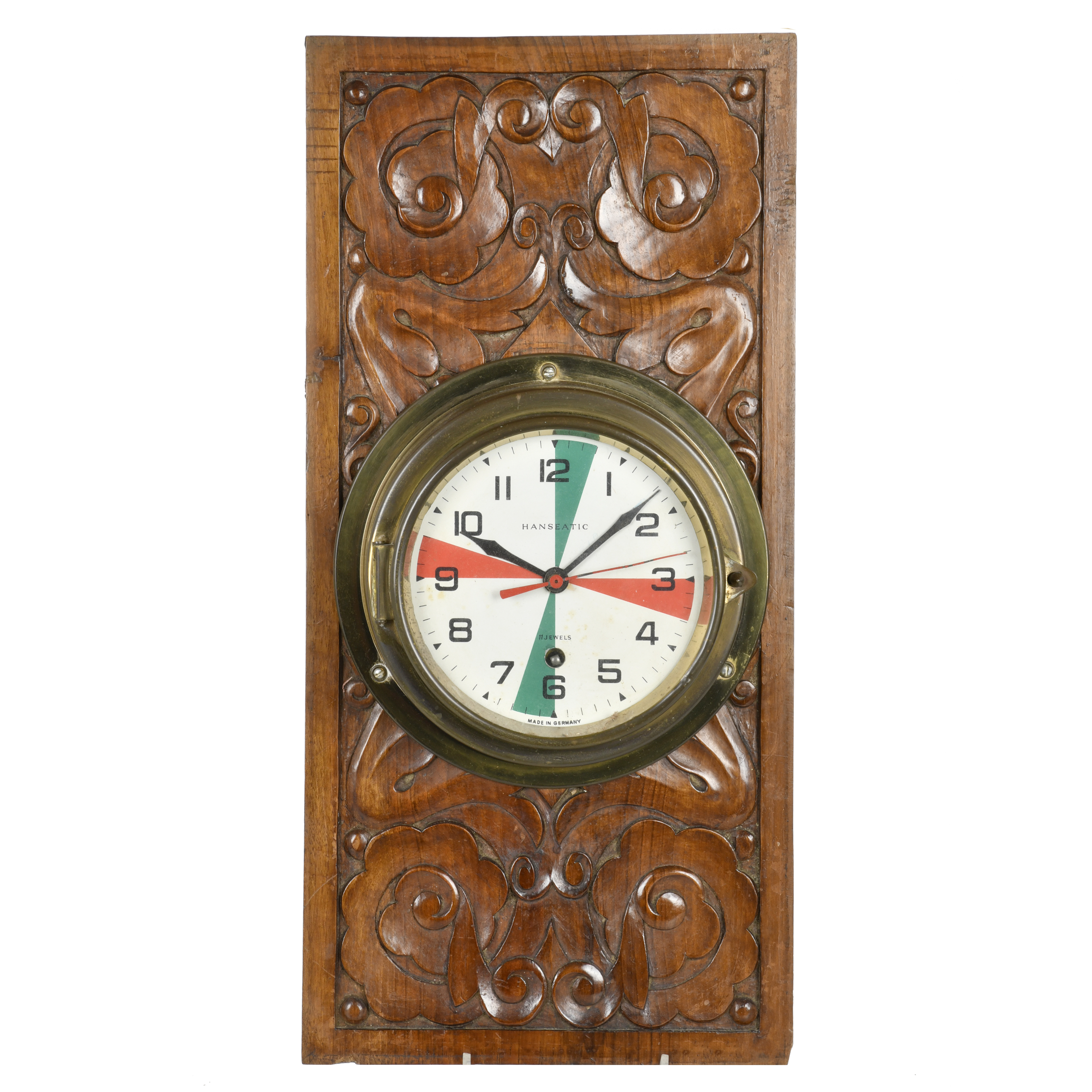 Reloj de navegación marítima alemán Hanseatic, siglo XX. 