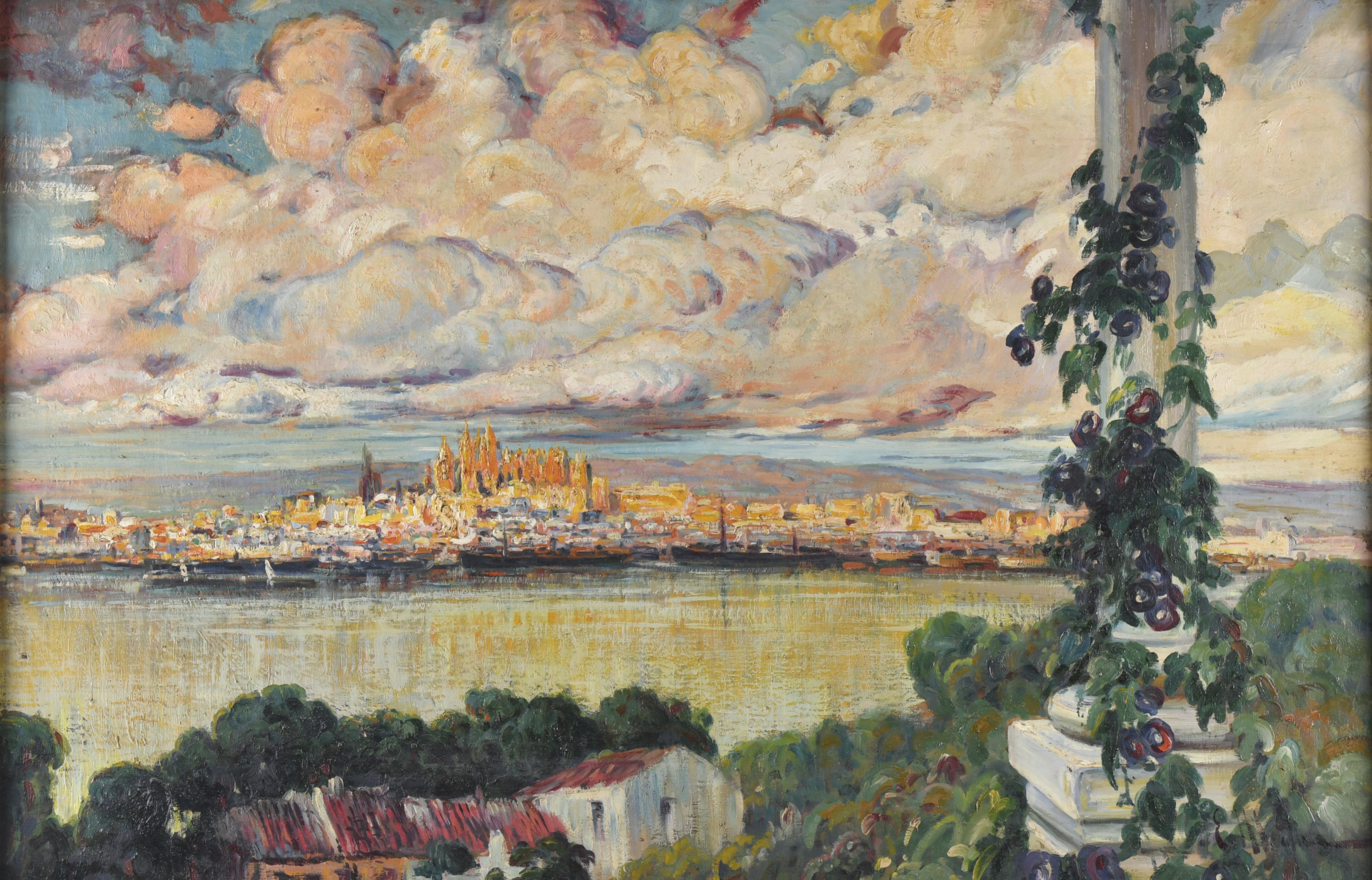 ESCUELA ESPAÑOLA, SIGLO XIX-XX. "La hora dorada", Mallorca.
