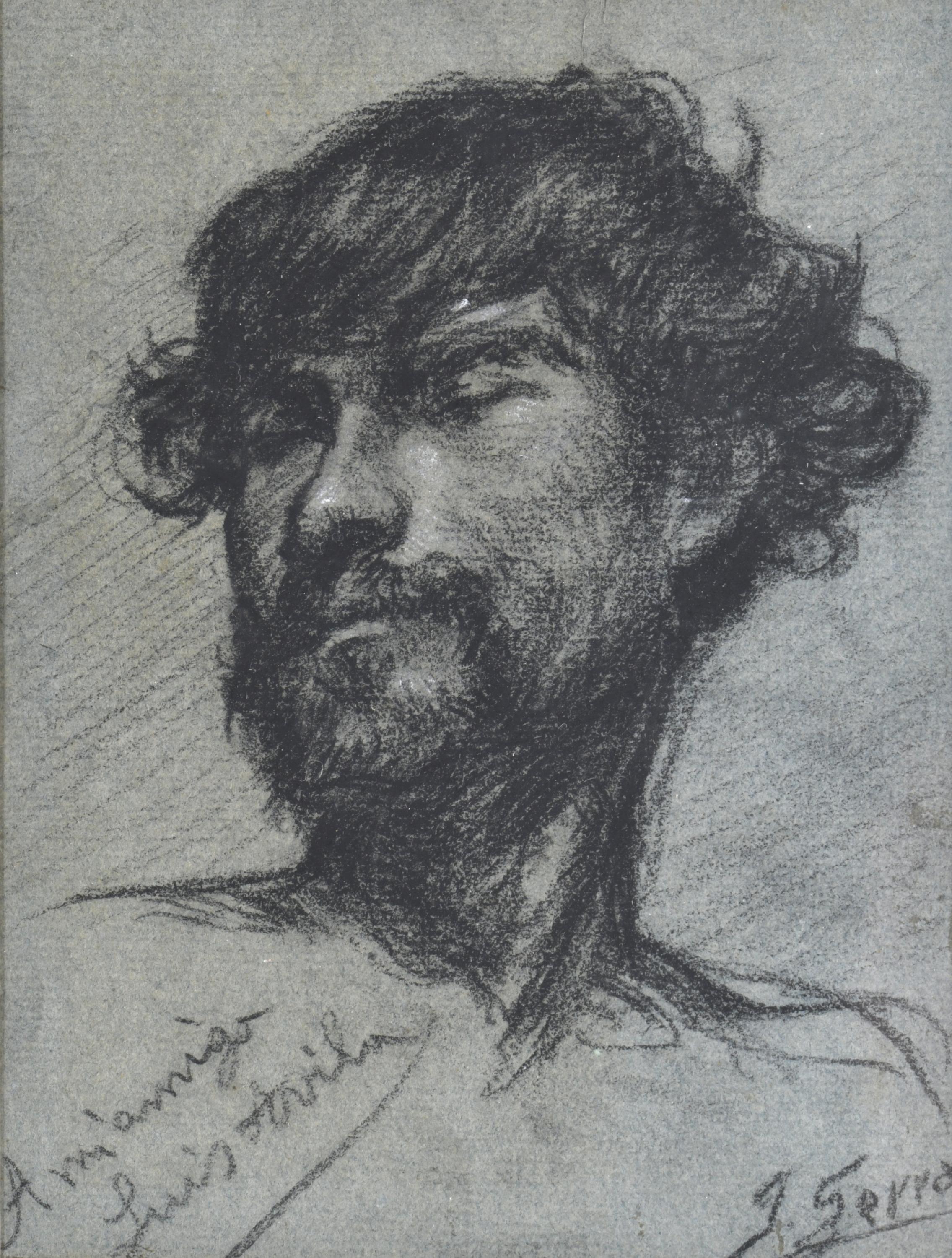 JOSEP SERRA PORSON (1824-1910). “Retrato masculino”, 1824.