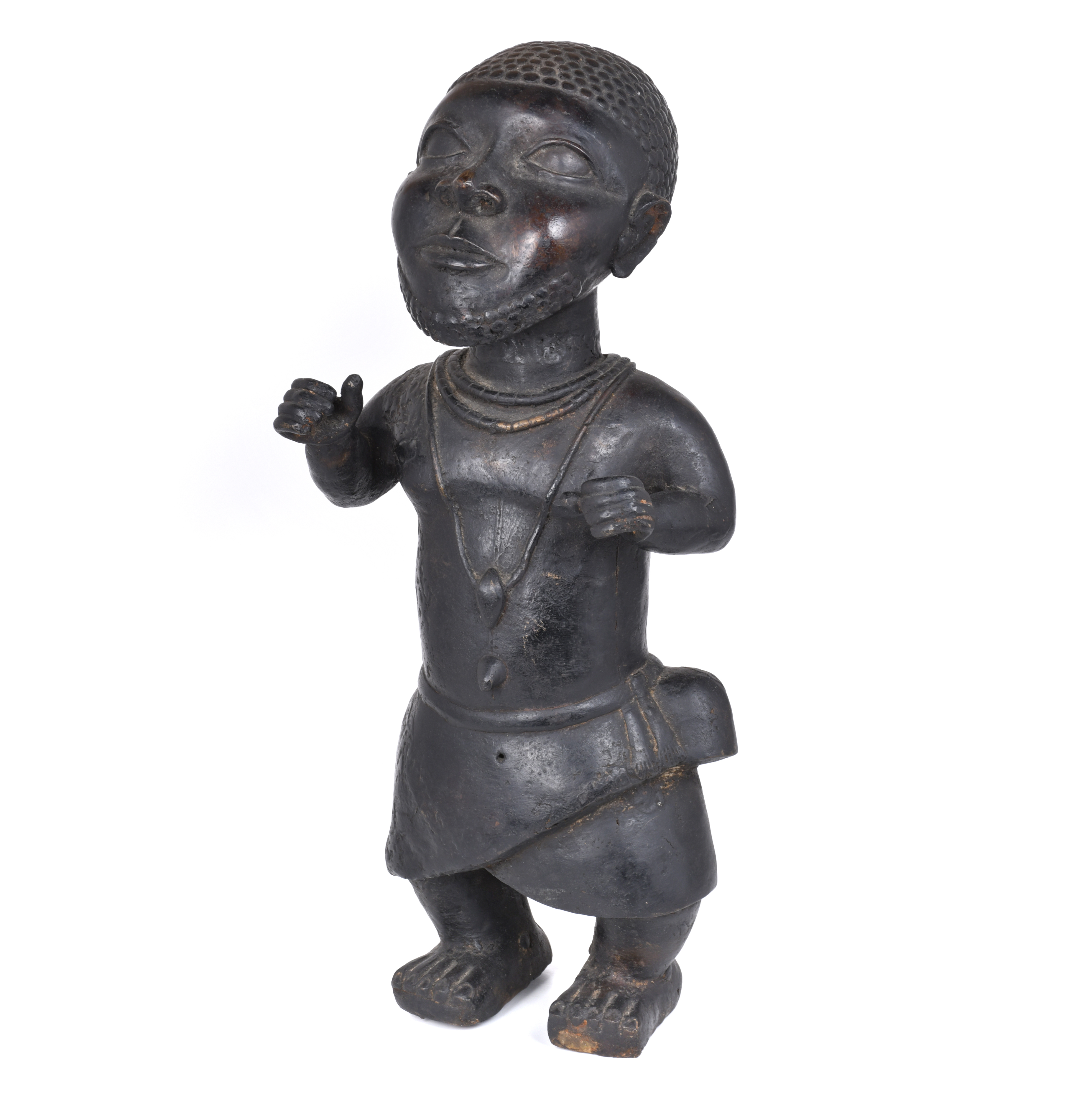 ESCUELA AFRICANA, SIGLO XX.   Figura en bronce de Benin, Ni