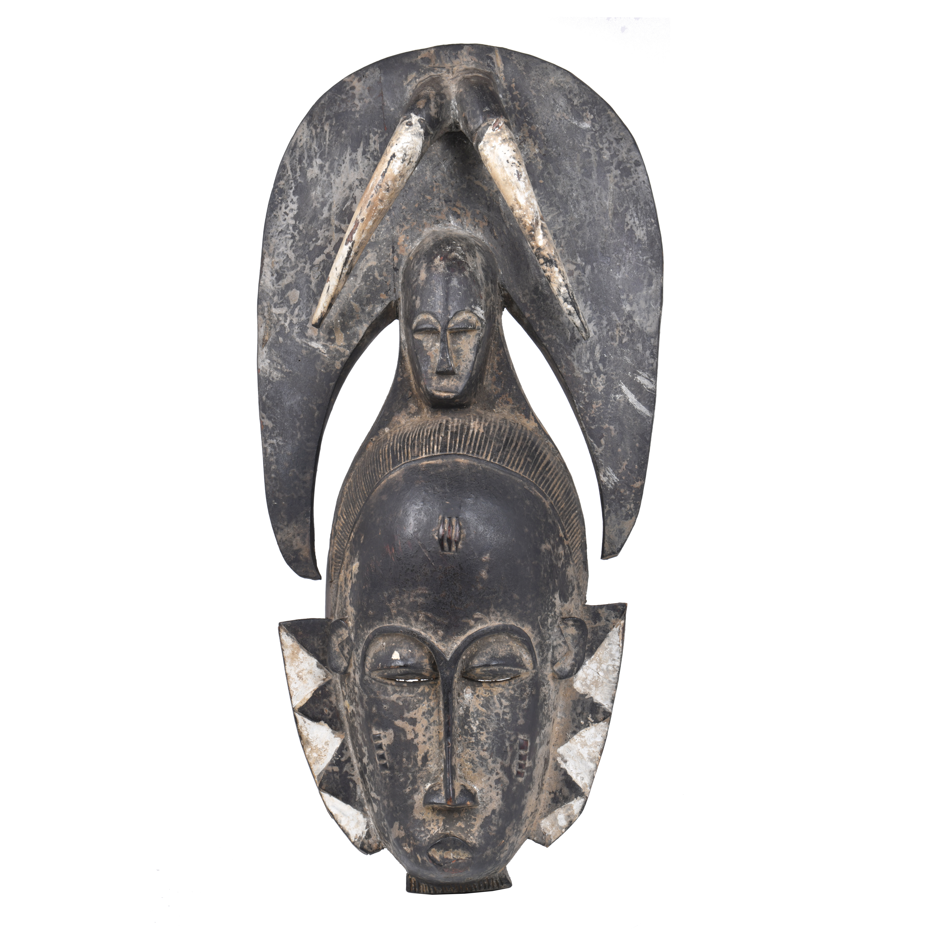 ESCUELA AFRICANA, SIGLO XX.   Máscara Baulé, Costa de Marfi