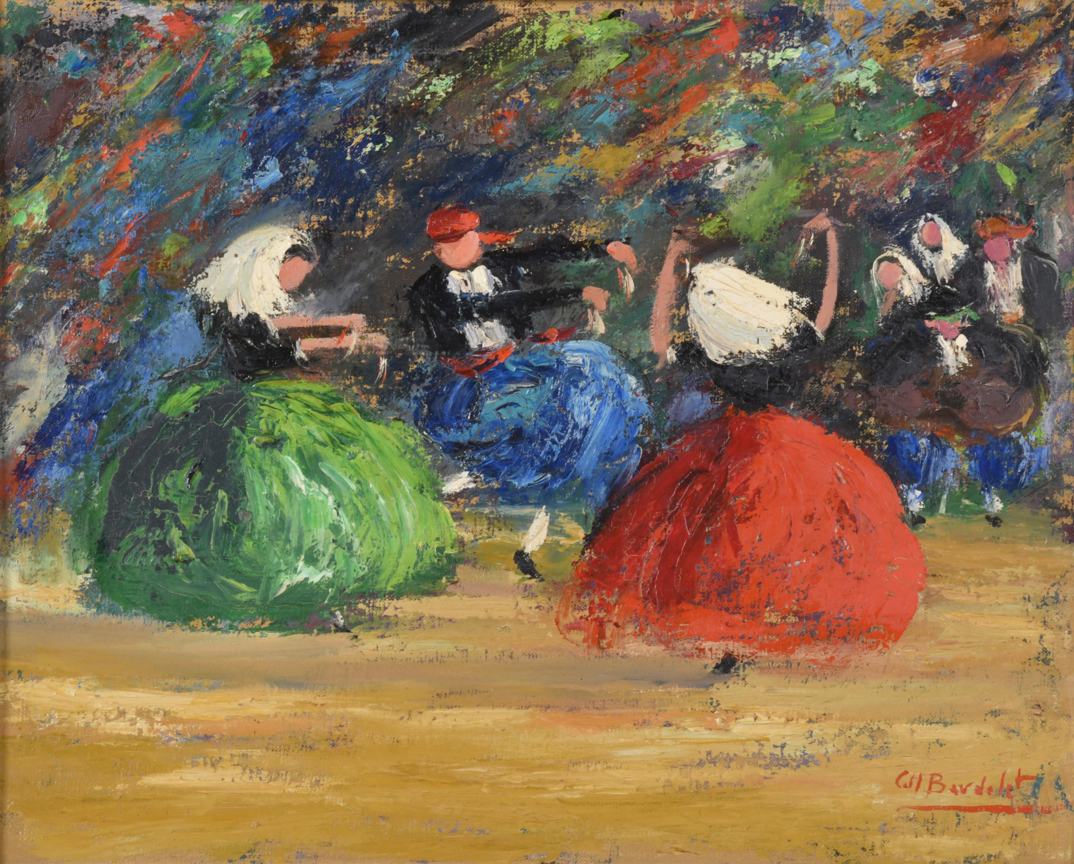JOSEP COLL BARDOLET (1912-2007). "Bailarinas de Ibiza".