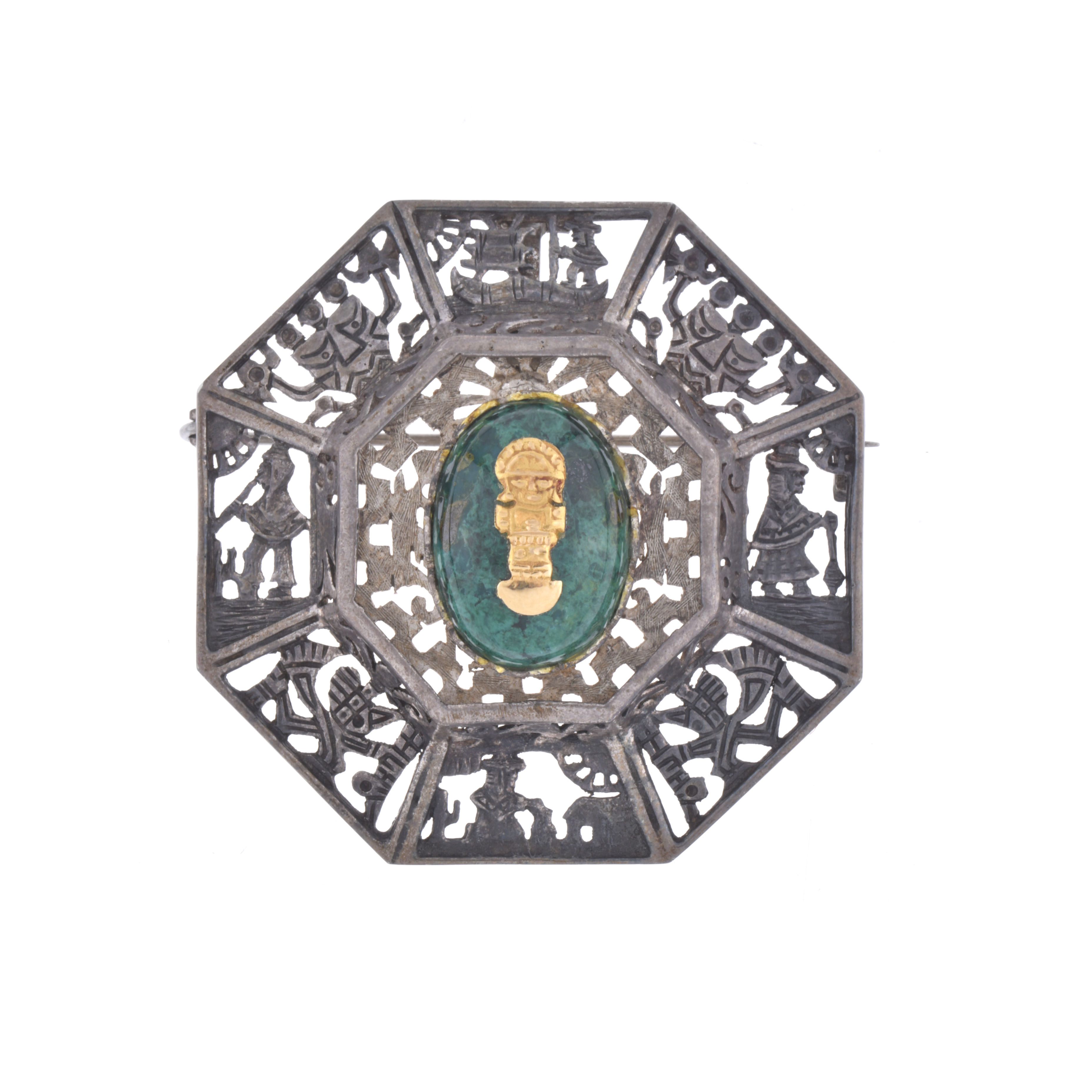 Mexican brooch-pendant, Aztec-Tenoctitlan style